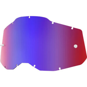 100% Ersatzglas Racecraft II/Accuri II/ Strata II rot/blau versp. - Helme & Brillen - Brillen