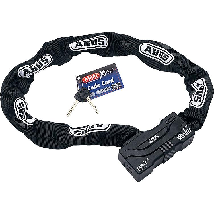 ABUS Kettenschloss Granit Extreme Plus 59 Kettenlänge 110 cm - Motorradzubehör - Diebstahlschutz