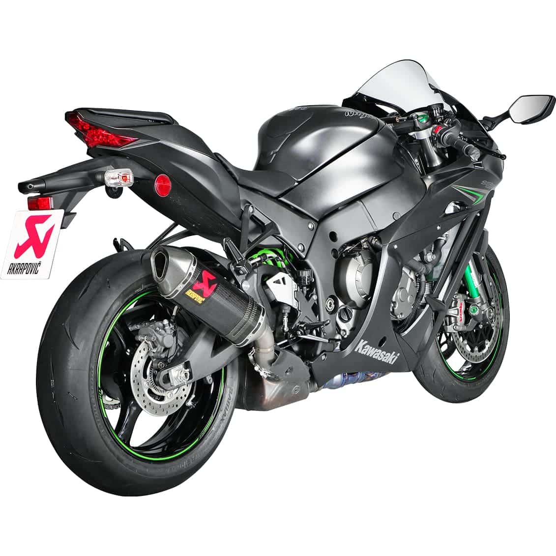 Akrapovic Auspuff Slip-On Carbon für Kawasaki ZX-10 R/RR 2016-2020 - Motorradteile & Ersatzteile - Auspuff