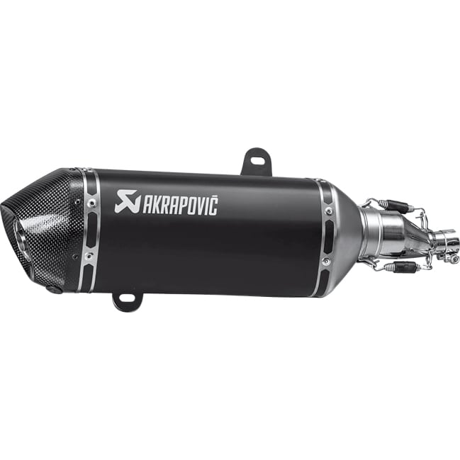 Akrapovic Auspuff Slip-On Edelstahl schwarz für Vespa GTS 125 21-24 - Motorradteile & Ersatzteile - Auspuff
