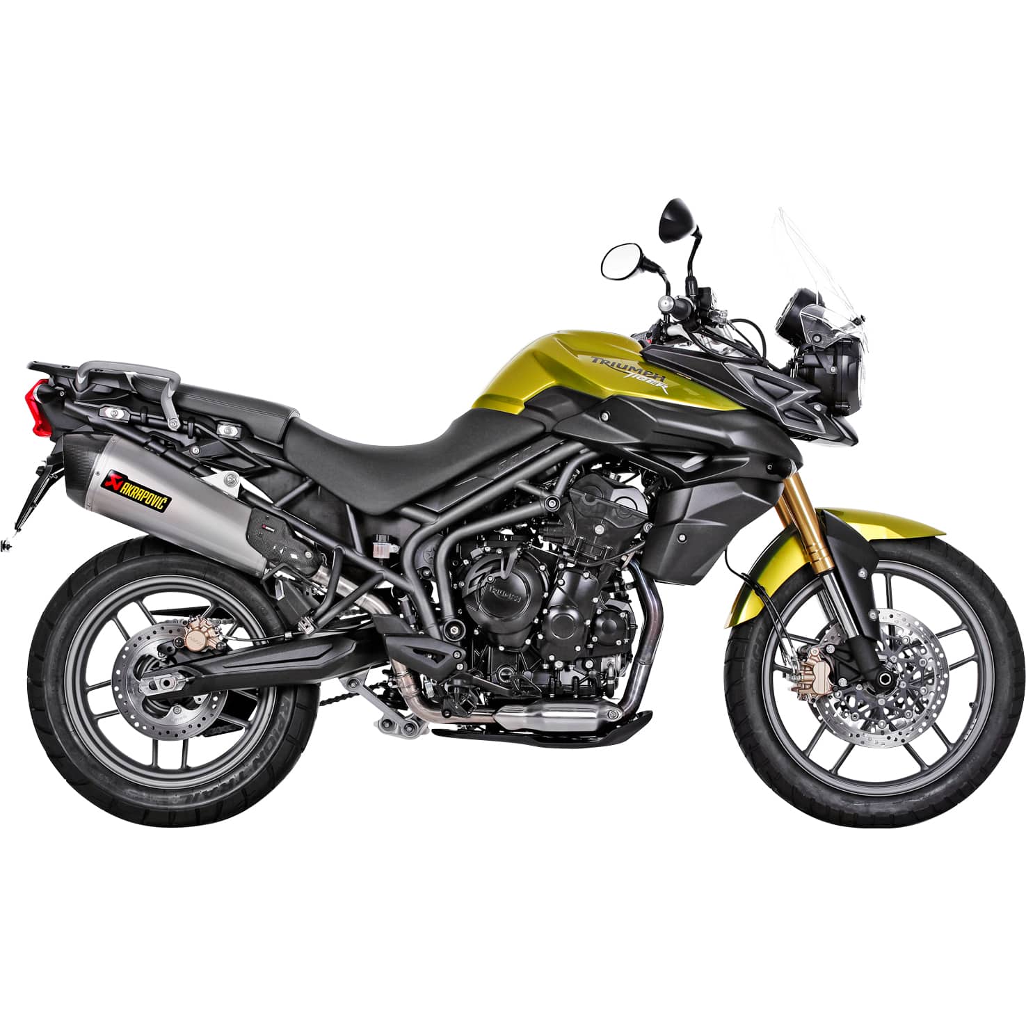 Akrapovic Auspuff Slip-On Titan für Triumph Tiger 800 2011-2016 - Motorradteile & Ersatzteile - Auspuff