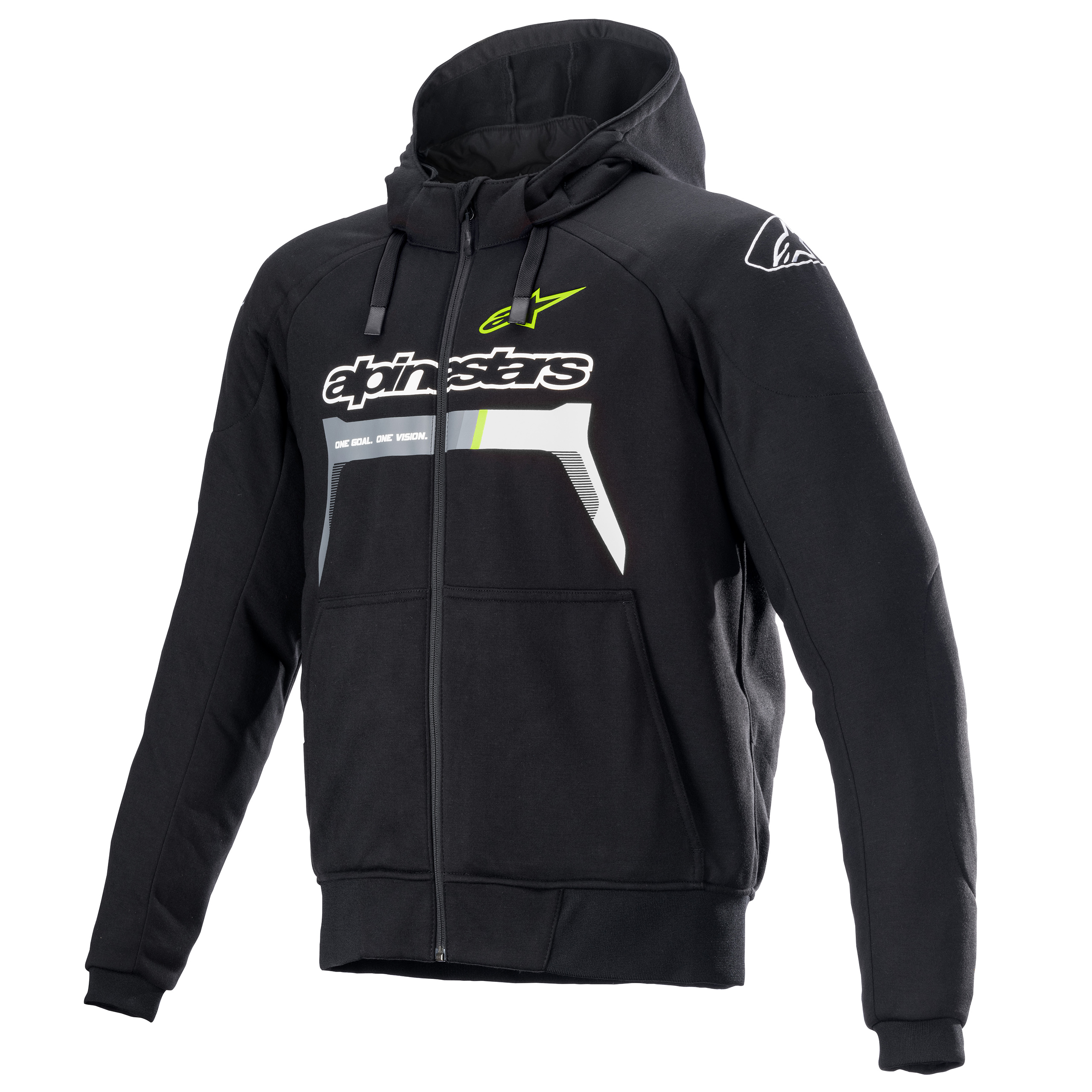 Alpinestars Chrome Ignition Hoodie schwarz/fluo gelb S - Motorradbekleidung - Freizeitbekleidung