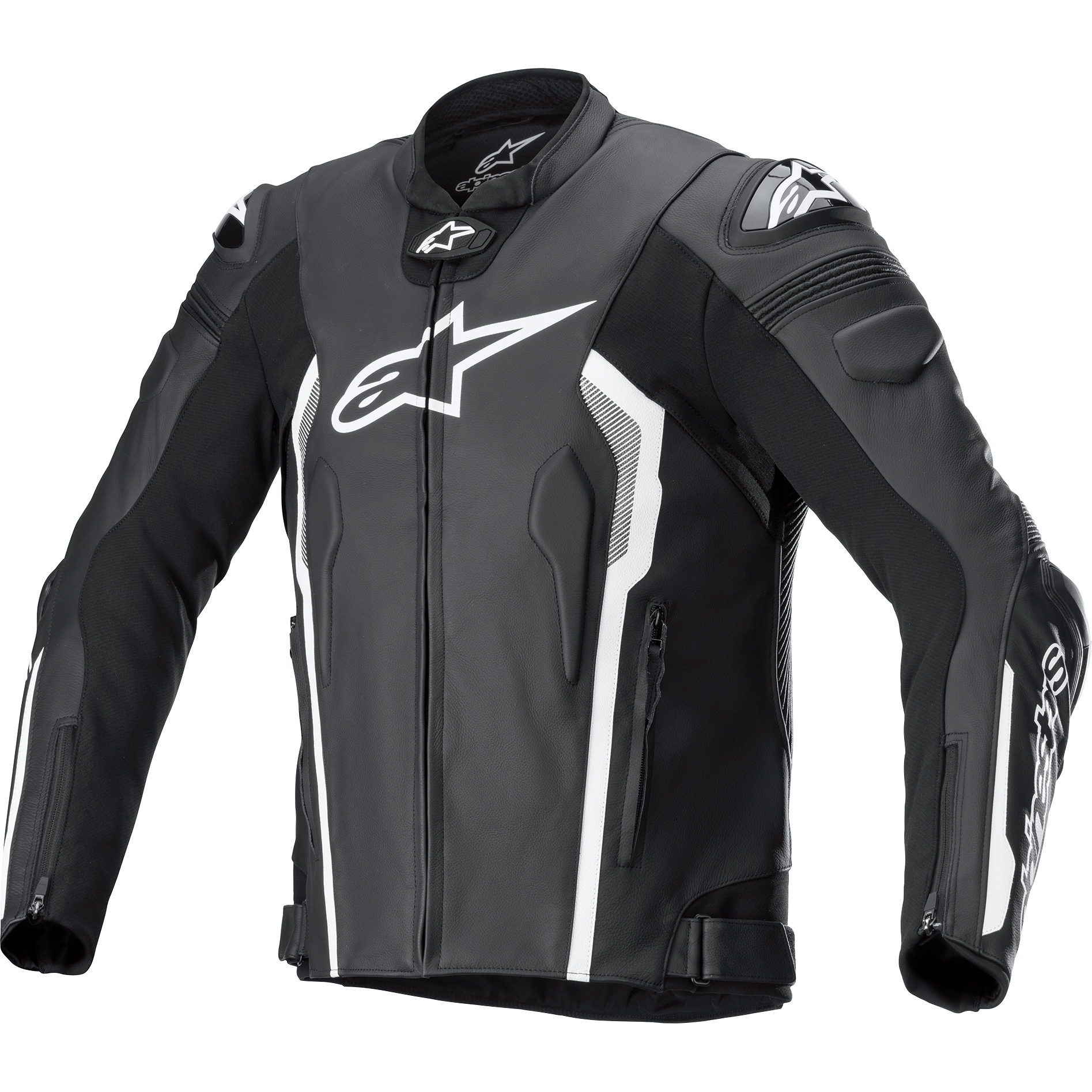 Alpinestars Missile V2 Lederkombijacke schwarz/weiß 48 - Motorradbekleidung - Motorradjacken