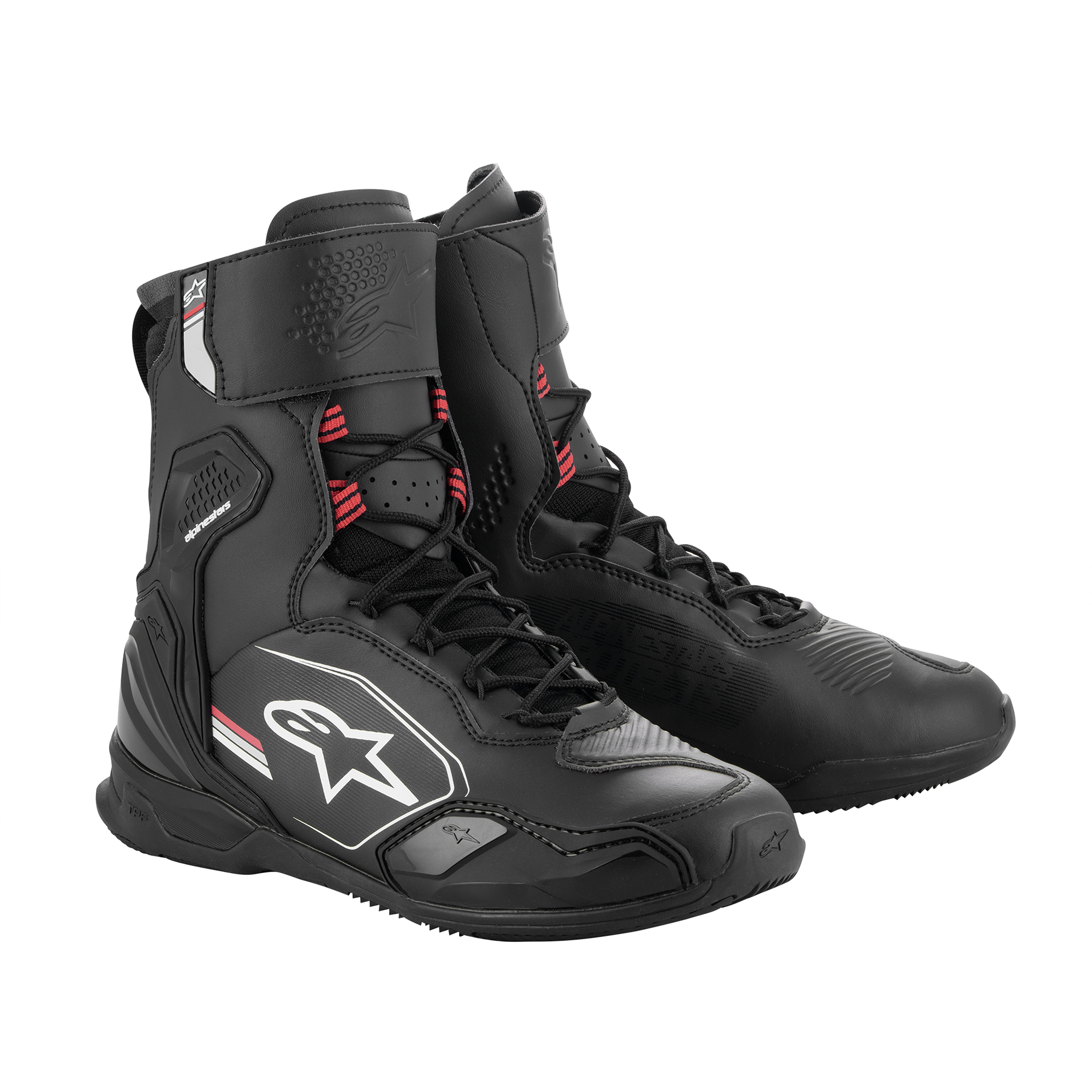Alpinestars Superfaster Sportschuh schwarz/grau/rot 39 - Motorradbekleidung - Motorradstiefel & Motorradschuhe