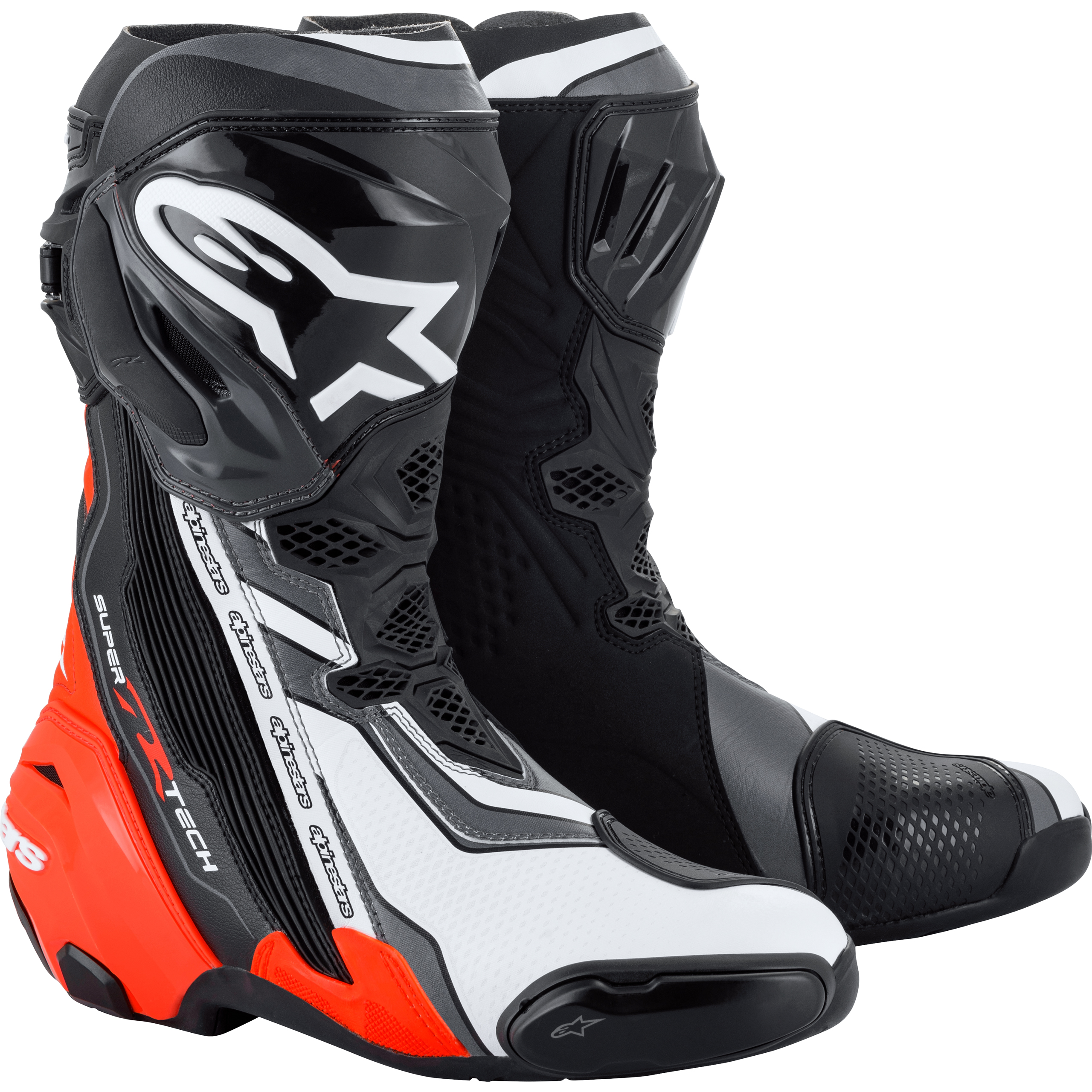 Alpinestars Supertech R Motorradstiefel lang neonrot 45 - Motorradbekleidung - Motorradstiefel & Motorradschuhe