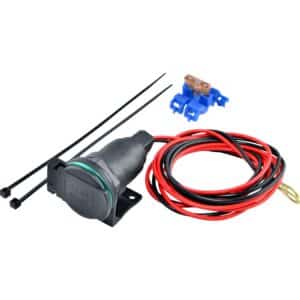 Baas Bikeparts Bordsteckdose ZIG Ø21mm mit Federklappdeckel ZA02 schwarz - Motorradteile & Ersatzteile - Elektrik