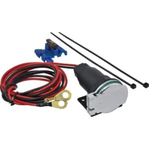 Baas Bikeparts Bordsteckdose ZIG Ø21mm mit Federklappdeckel ZA02C chrom - Motorradteile & Ersatzteile - Elektrik