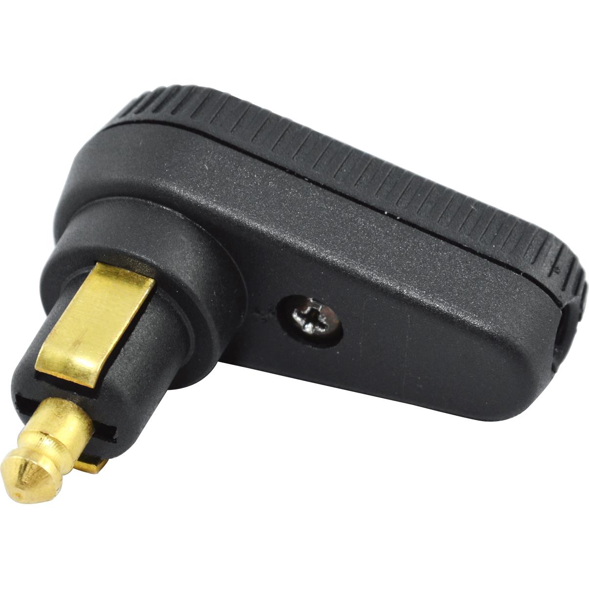 Baas Bikeparts Winkelstecker für DIN-Bordsteckdosen Ø12mm BA12 - Motorradteile & Ersatzteile - Elektrik