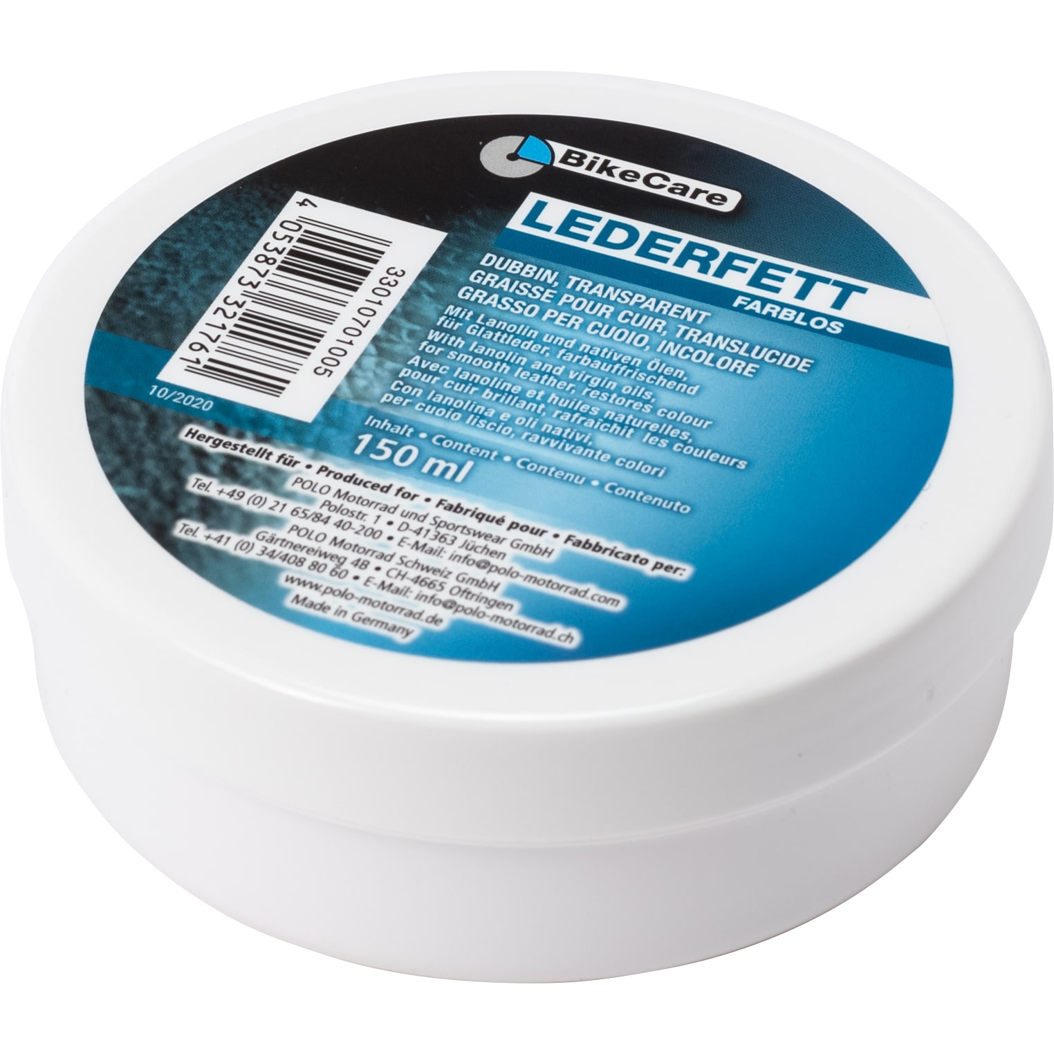 BikeCare Lederfett farblos 150ml - Motorradzubehör - Reinigung & Pflege