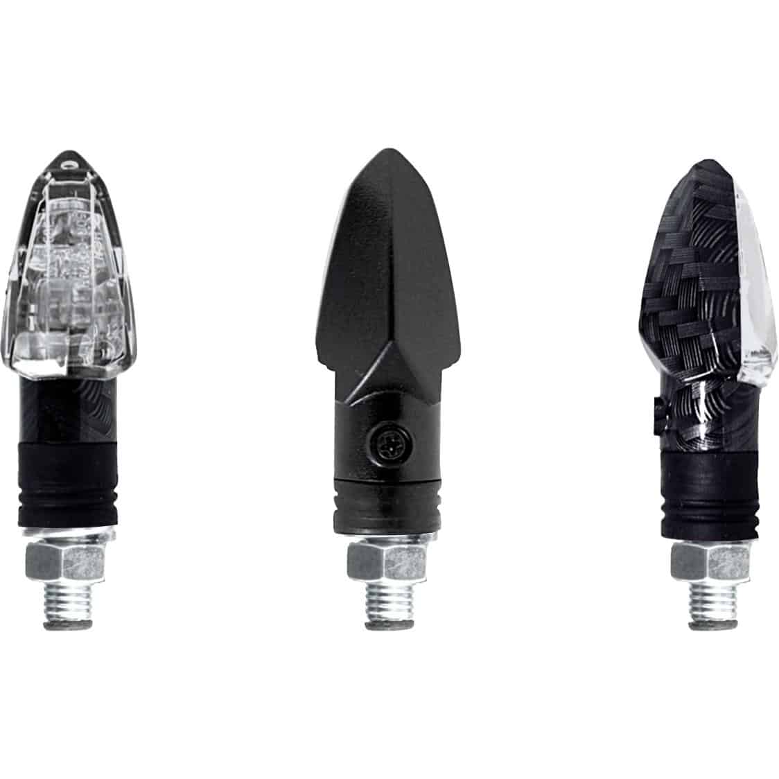 Chaft Blinkerpaar 6 Watt M8 Tinny carbonlook/klarglas - Motorradteile & Ersatzteile - Beleuchtung