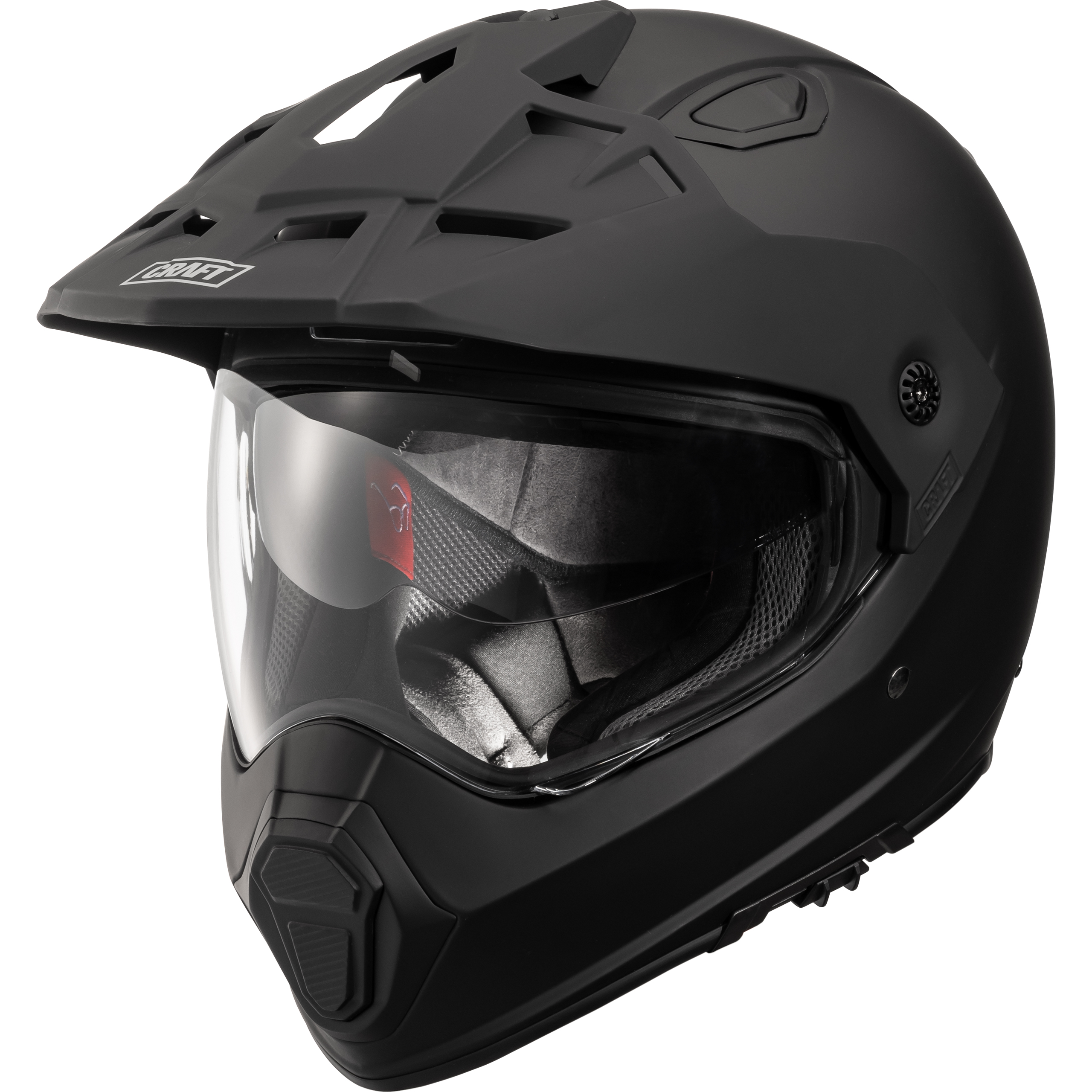 Craft Fiberglas Endurohelm mattschwarz XL - Helme & Brillen - Motorradhelme