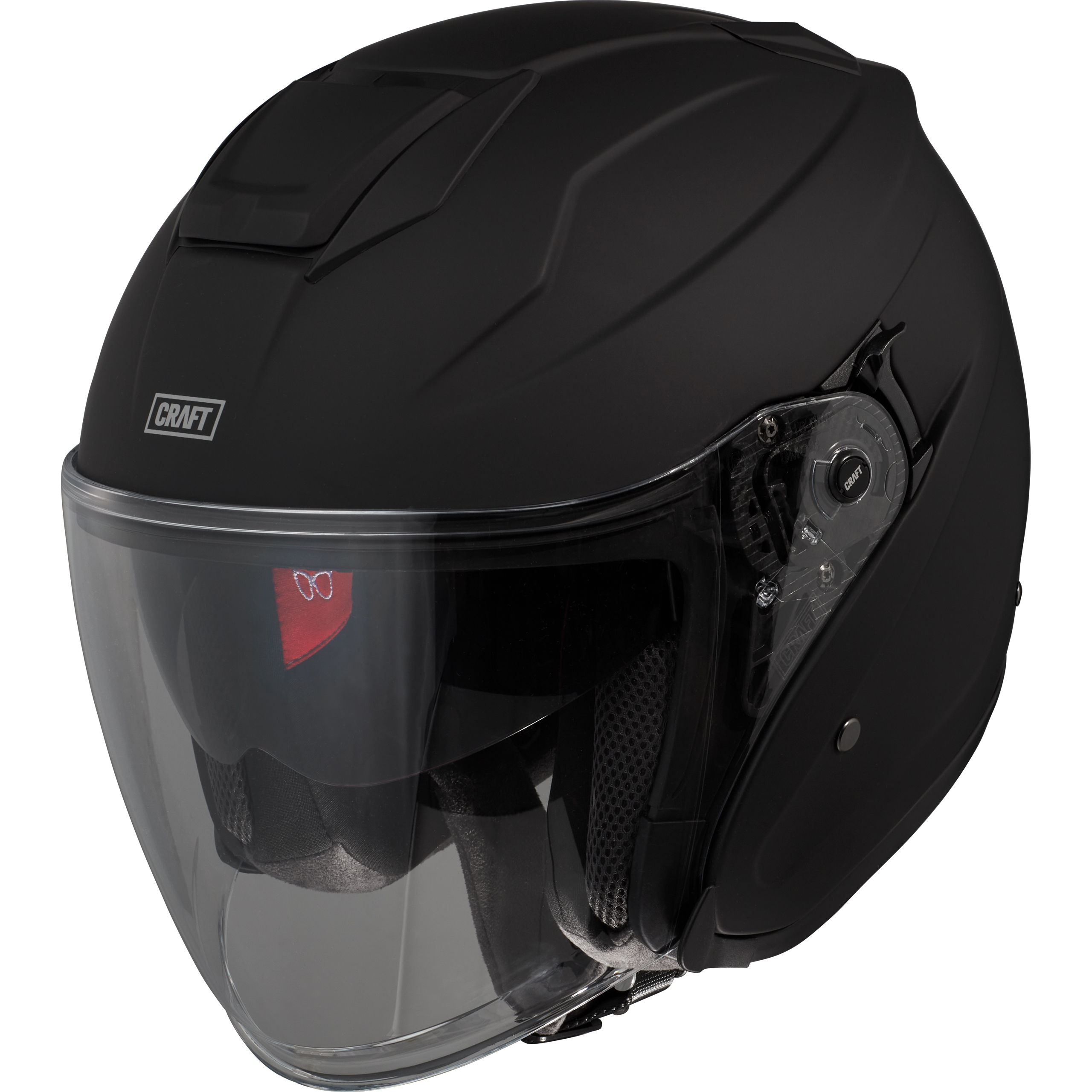 Craft Fiberglas Jethelm Comfort SV mattschwarz XL - Helme & Brillen - Café Racer Helme & Brillen