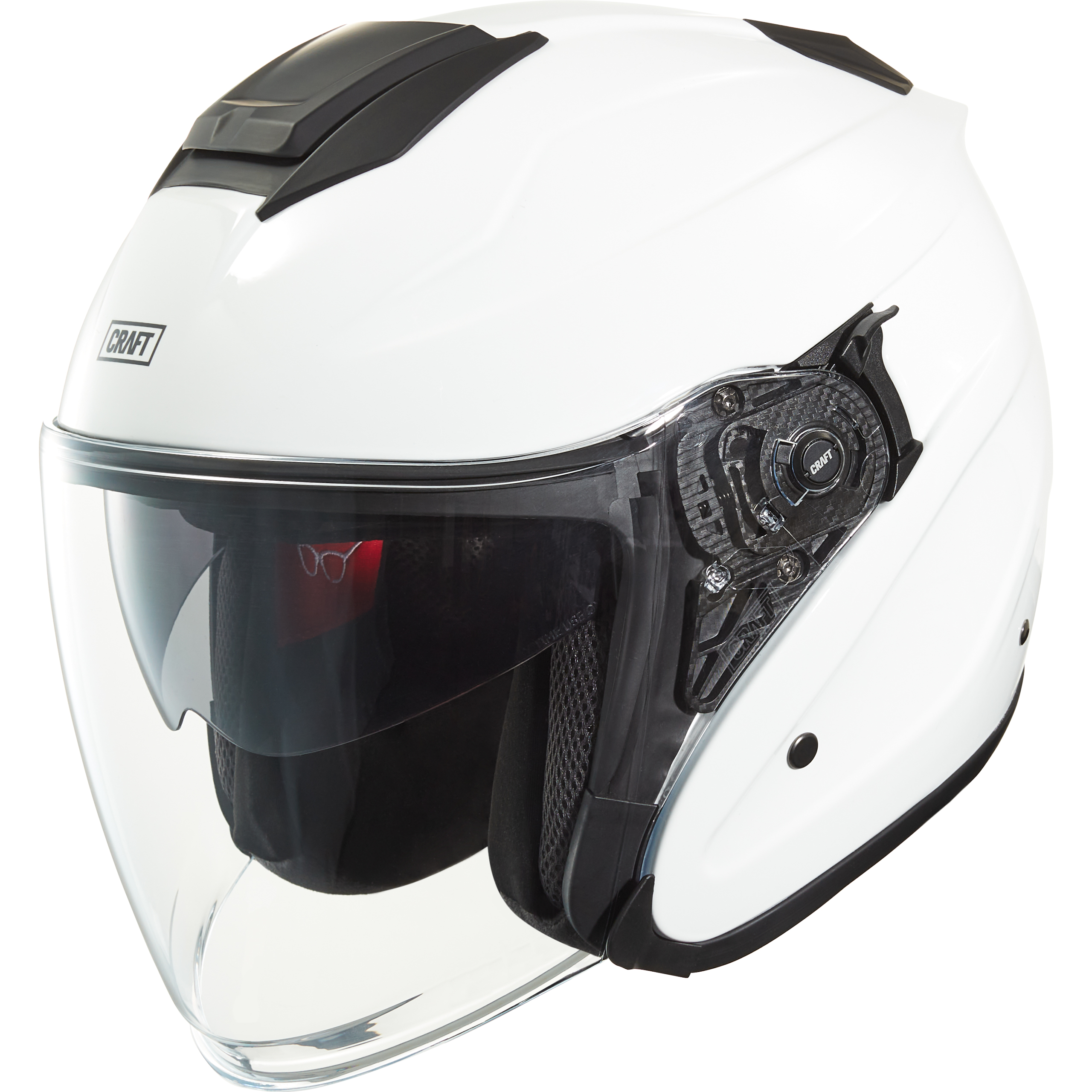 Craft Fiberglas Jethelm Comfort SV weiß S - Helme & Brillen - Café Racer Helme & Brillen