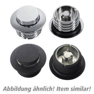 Custom Chrome Europe Pop-Up Tankdeckel Harley 1982 bis 1995 Paar UBL/BL schwarz - Motorradteile & Ersatzteile - Verkleidungen & Abdeckungen