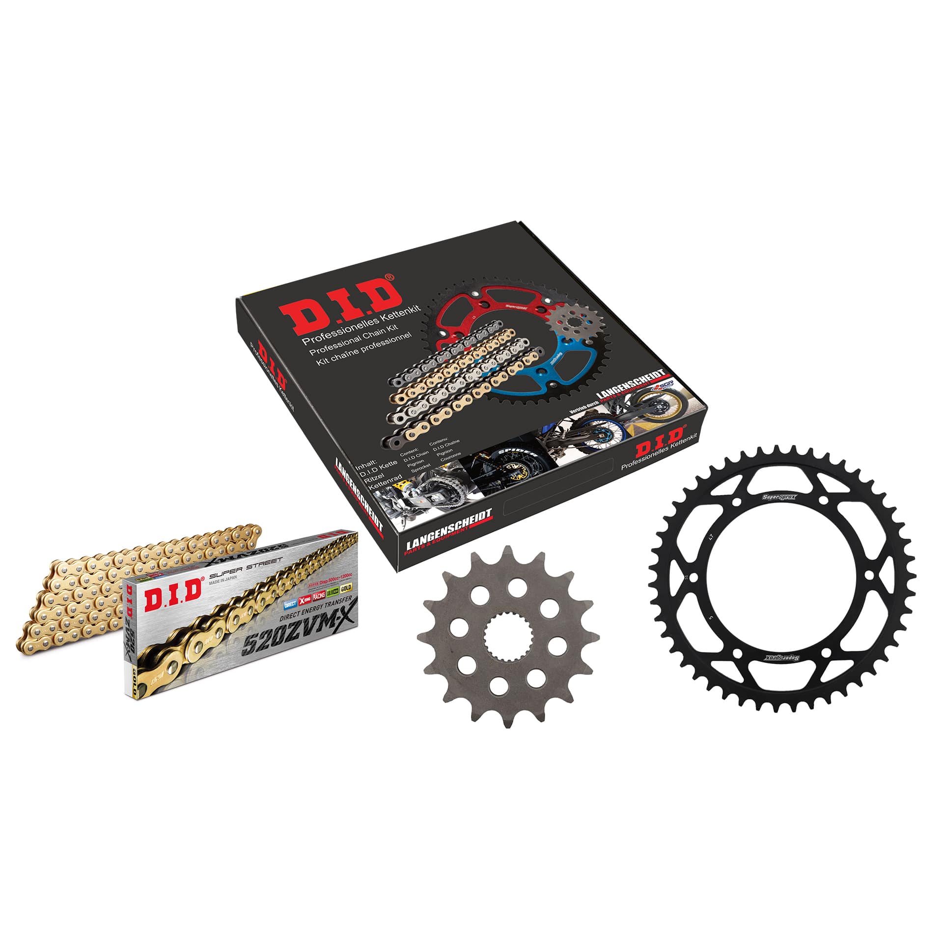 D.I.D. Kettenkit 520ZVM-X(G&G) Niet X 16/47/112 für BMW F/G 650 GS - Motorradteile & Ersatzteile - Kraftübertragung