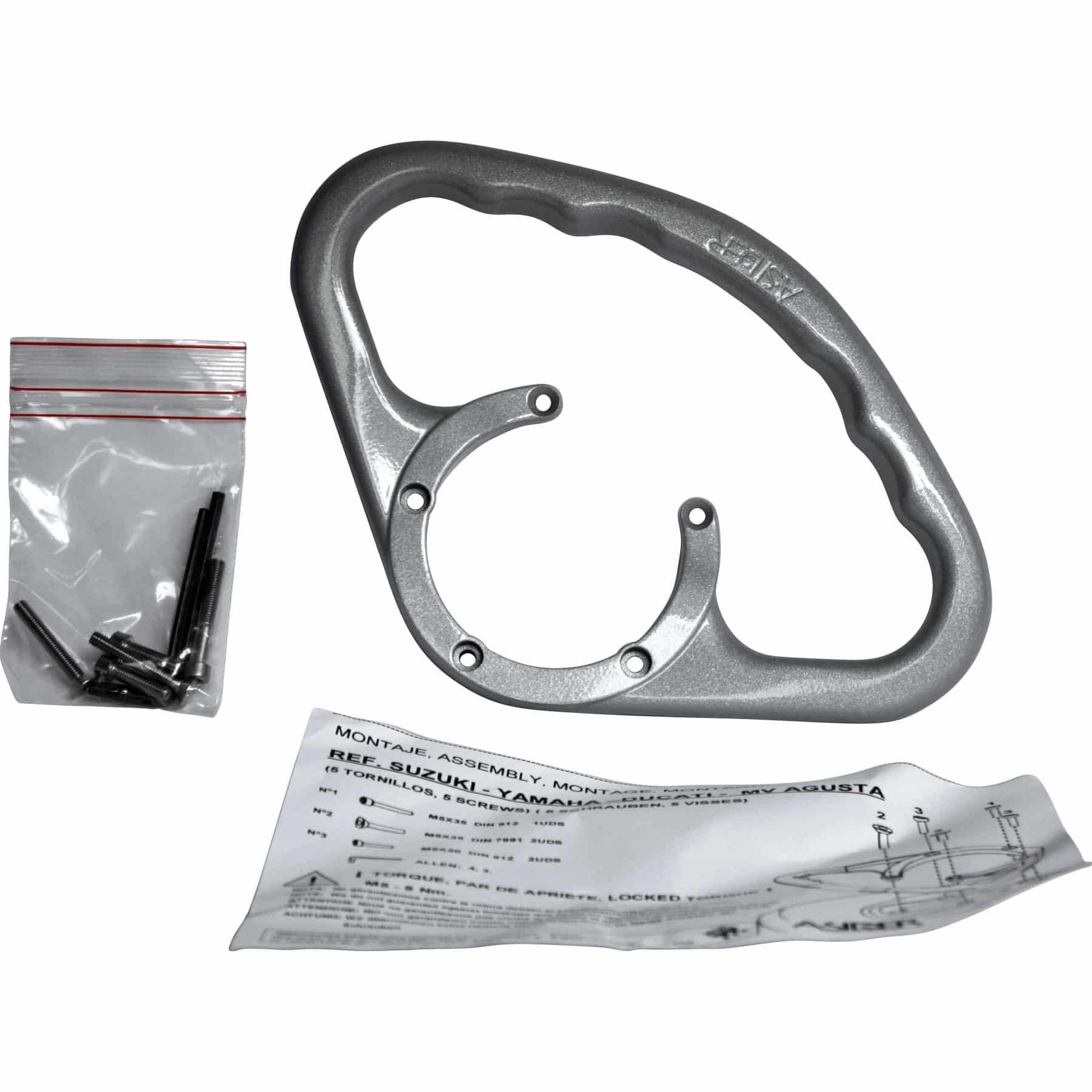 DuoDrive Beifahrerhaltegriff 5 Schrauben DR 01 S silber - Motorradteile & Ersatzteile - Lenker