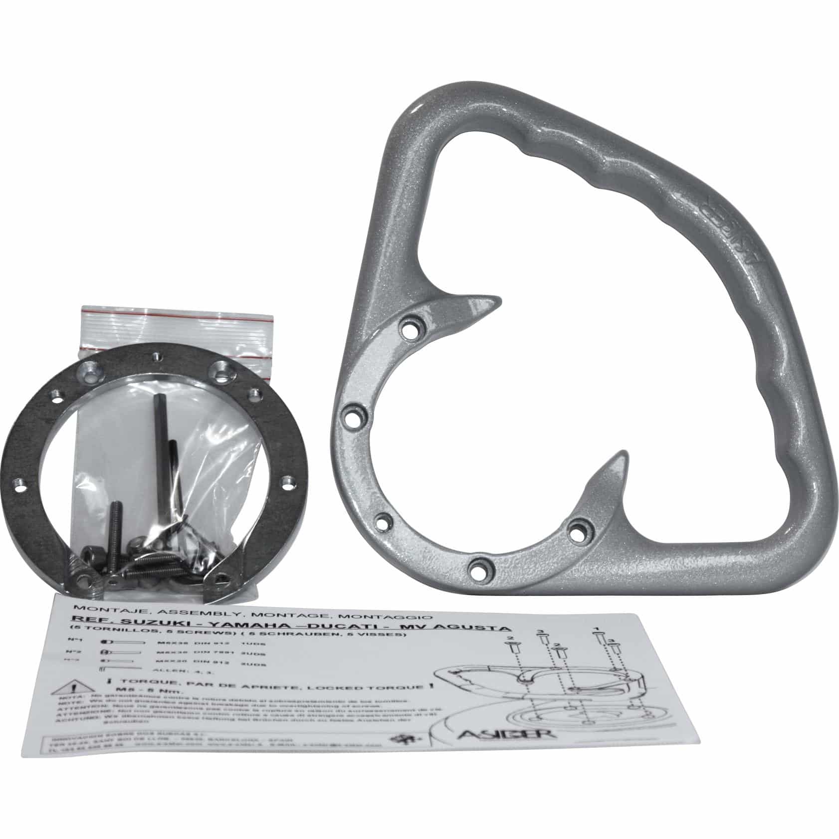 DuoDrive Beifahrerhaltegriff 6 Schrauben BR 01 S silber - Motorradteile & Ersatzteile - Lenker