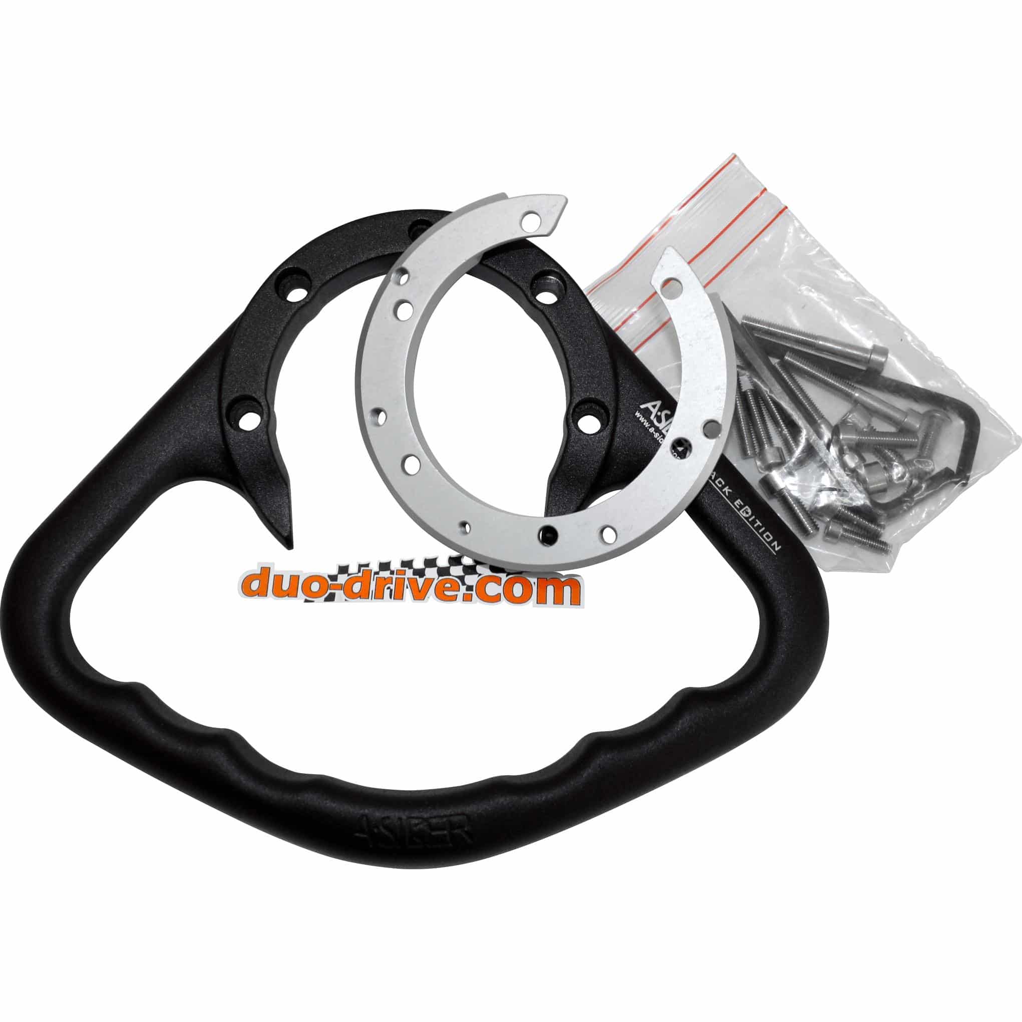 DuoDrive Beifahrerhaltegriff 6 Schrauben TR 01 B mattschwarz - Motorradteile & Ersatzteile - Lenker