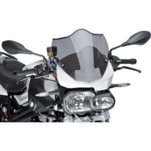 Ermax Scheibe hoch schwarz für BMW F 800 R 2009-2014 +10cm - Motorradteile & Ersatzteile - Anbauteile