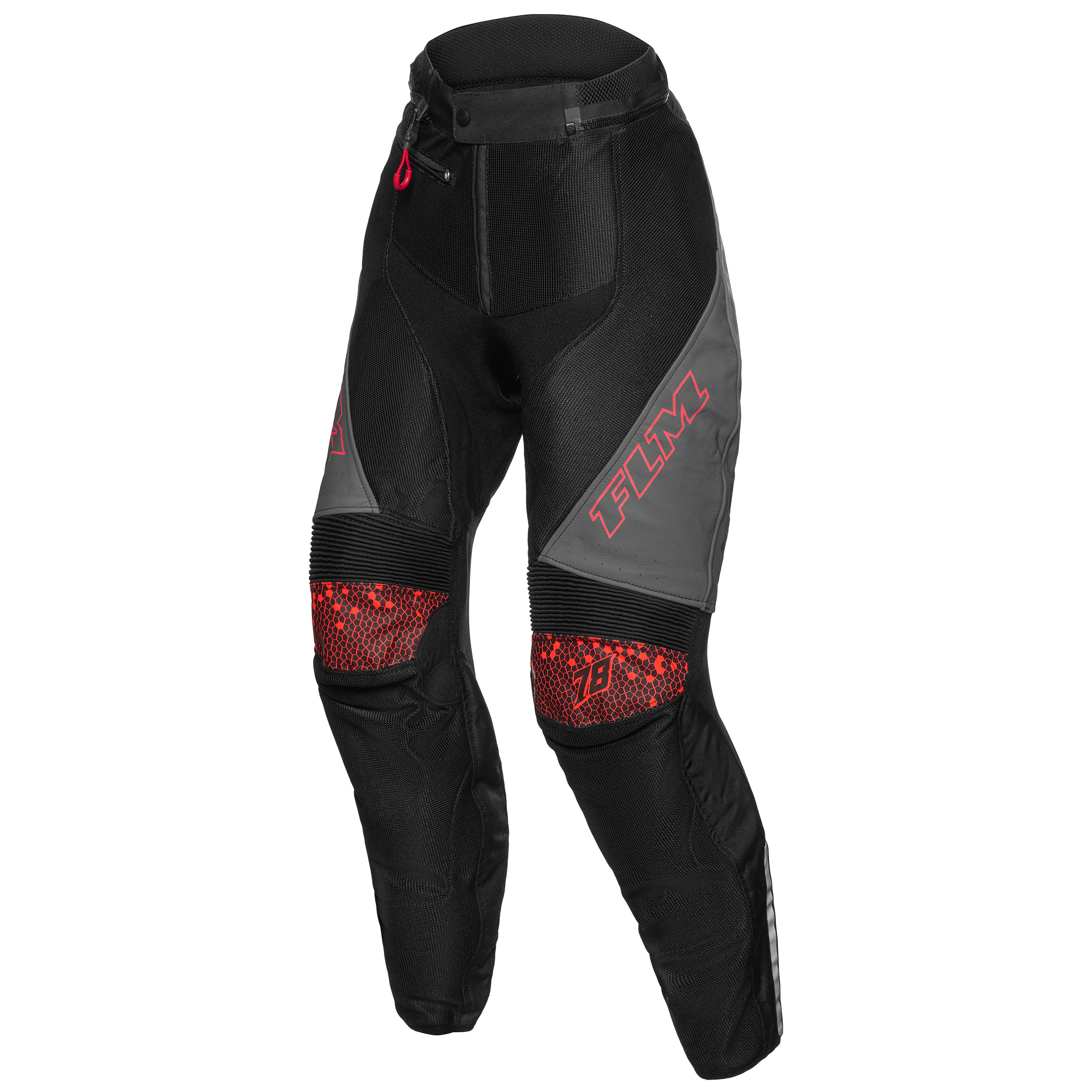 FLM Croft Air Damen Leder/-Textilhose rot 40 - Motorradbekleidung - Motorradhosen