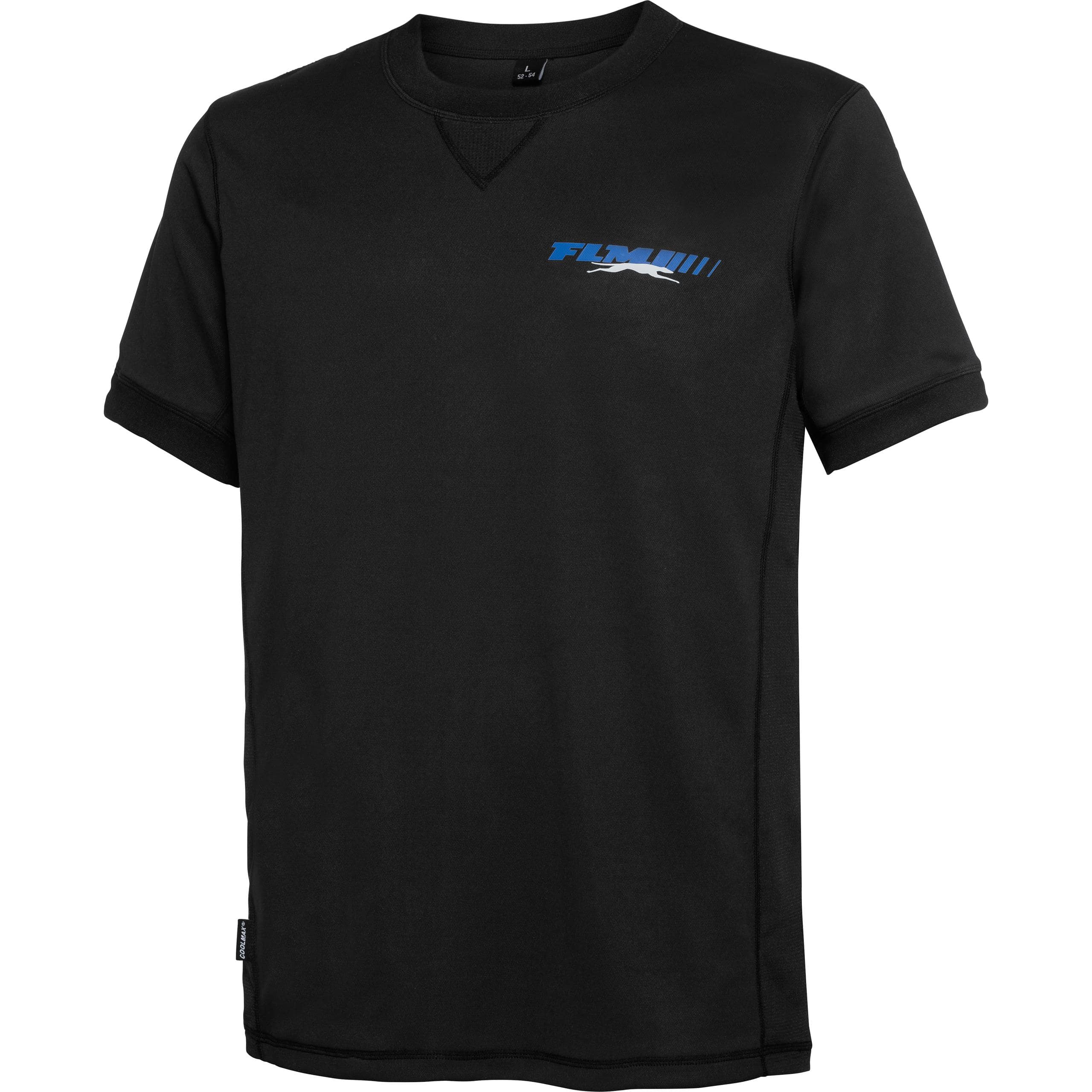 FLM Funktionshirt kurzarm mit Coolmax 1.0 schwarz XXL - Motorradbekleidung - Wetterschutzkleidung