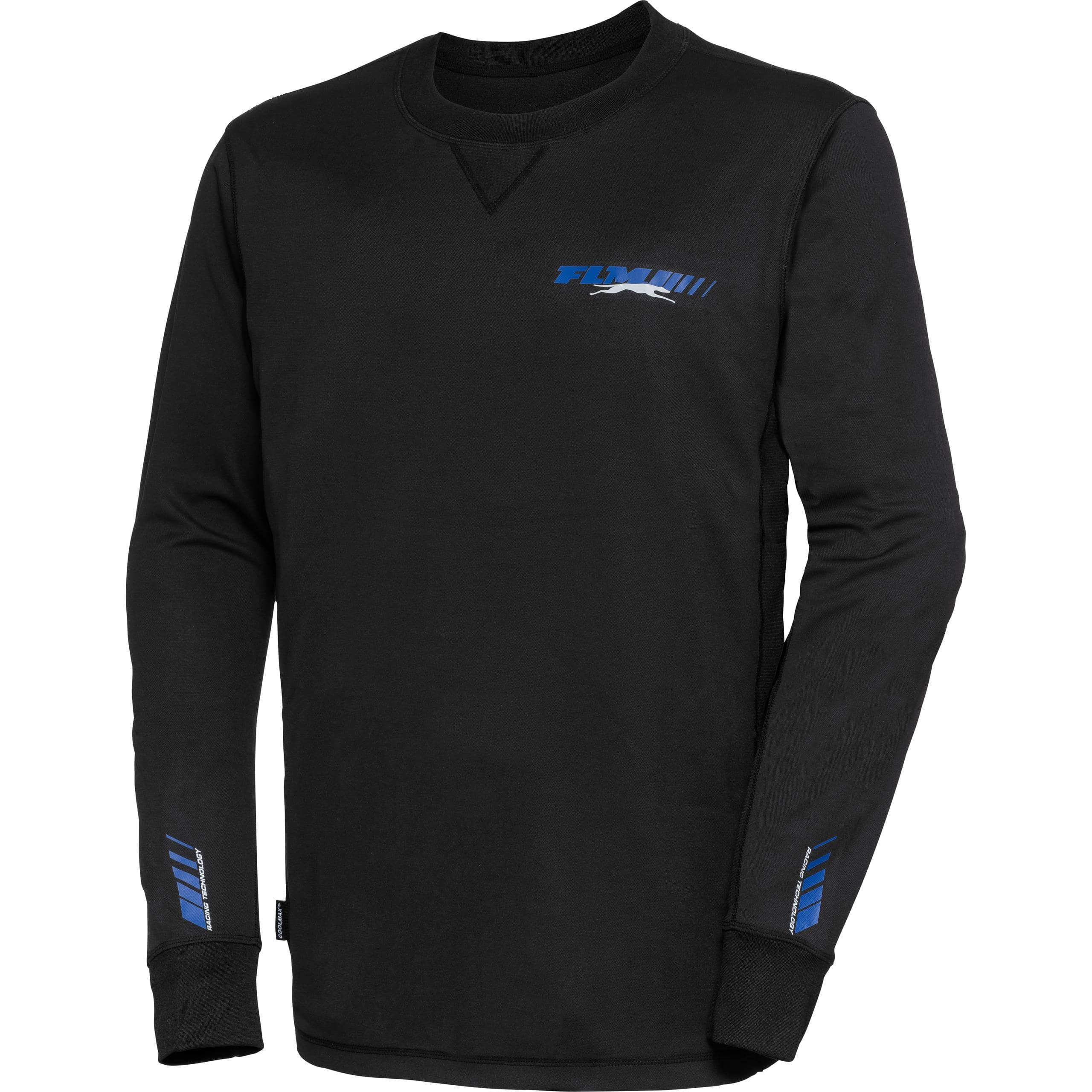 FLM Funktionsshirt langarm mit Coolmax 1.0 schwarz S - Motorradbekleidung - Wetterschutzkleidung