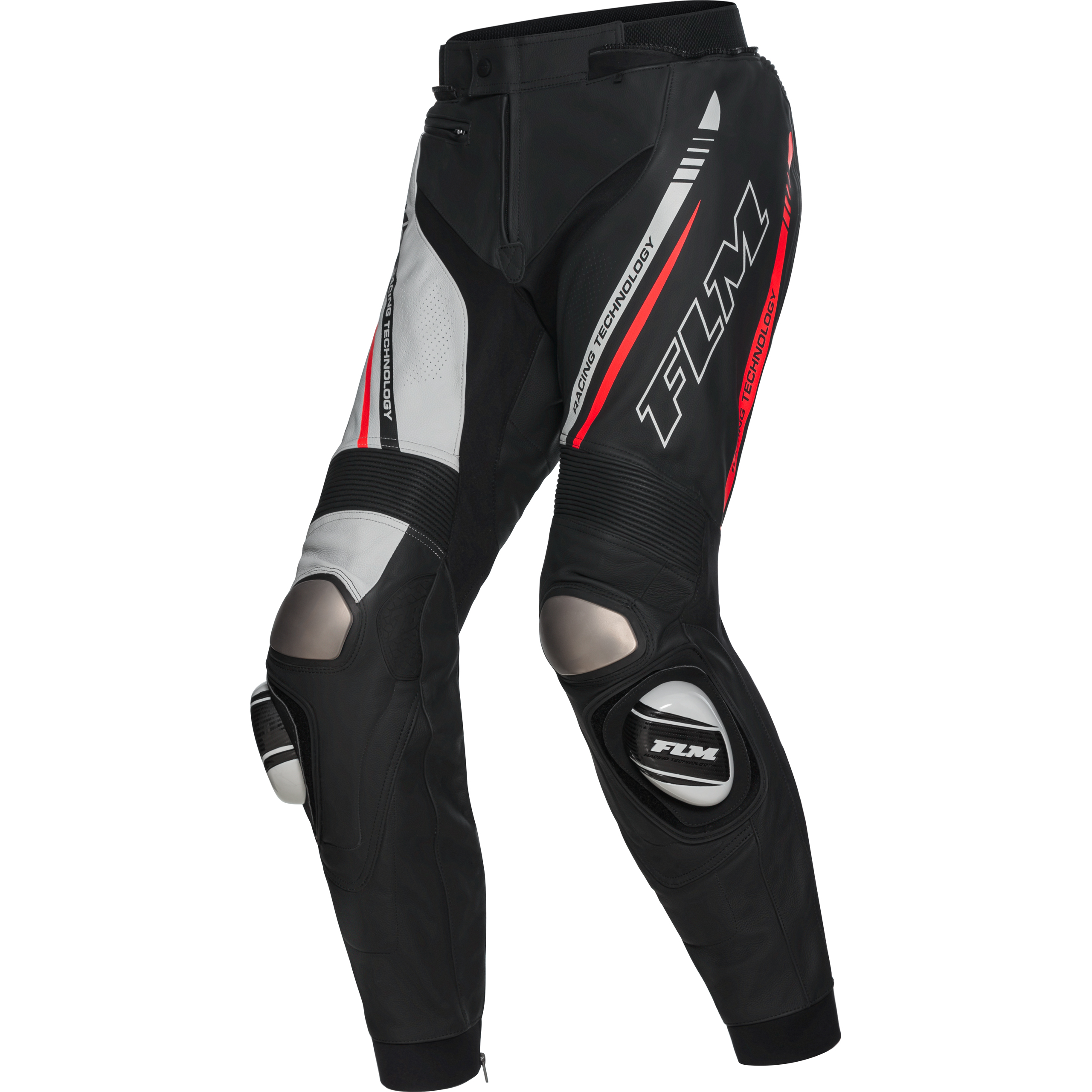 FLM Le Mans GP Lederkombihose schwarz/rot 52 - Motorradbekleidung - Motorradhosen