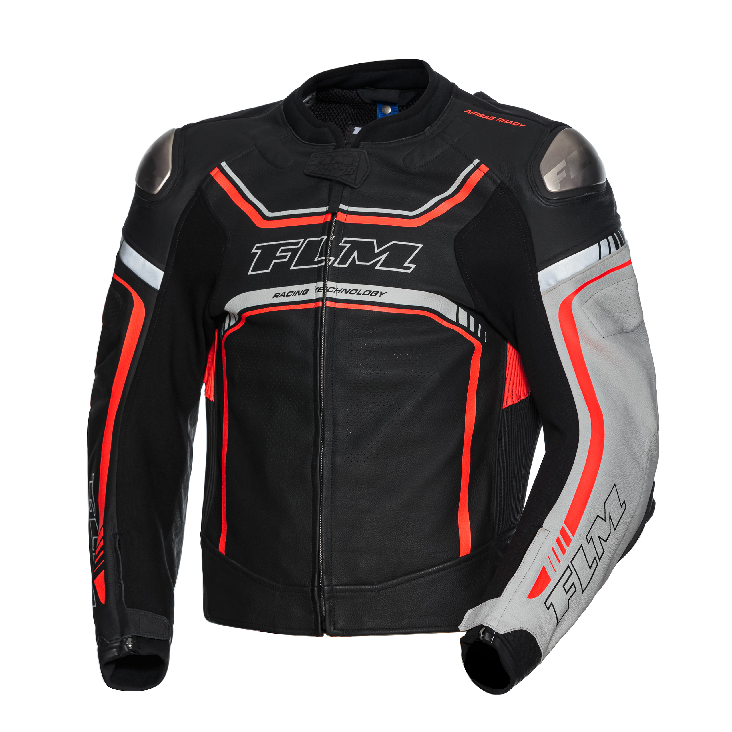 FLM Le Mans GP Lederkombijacke schwarz/rot 52 - Motorradbekleidung - Motorradjacken