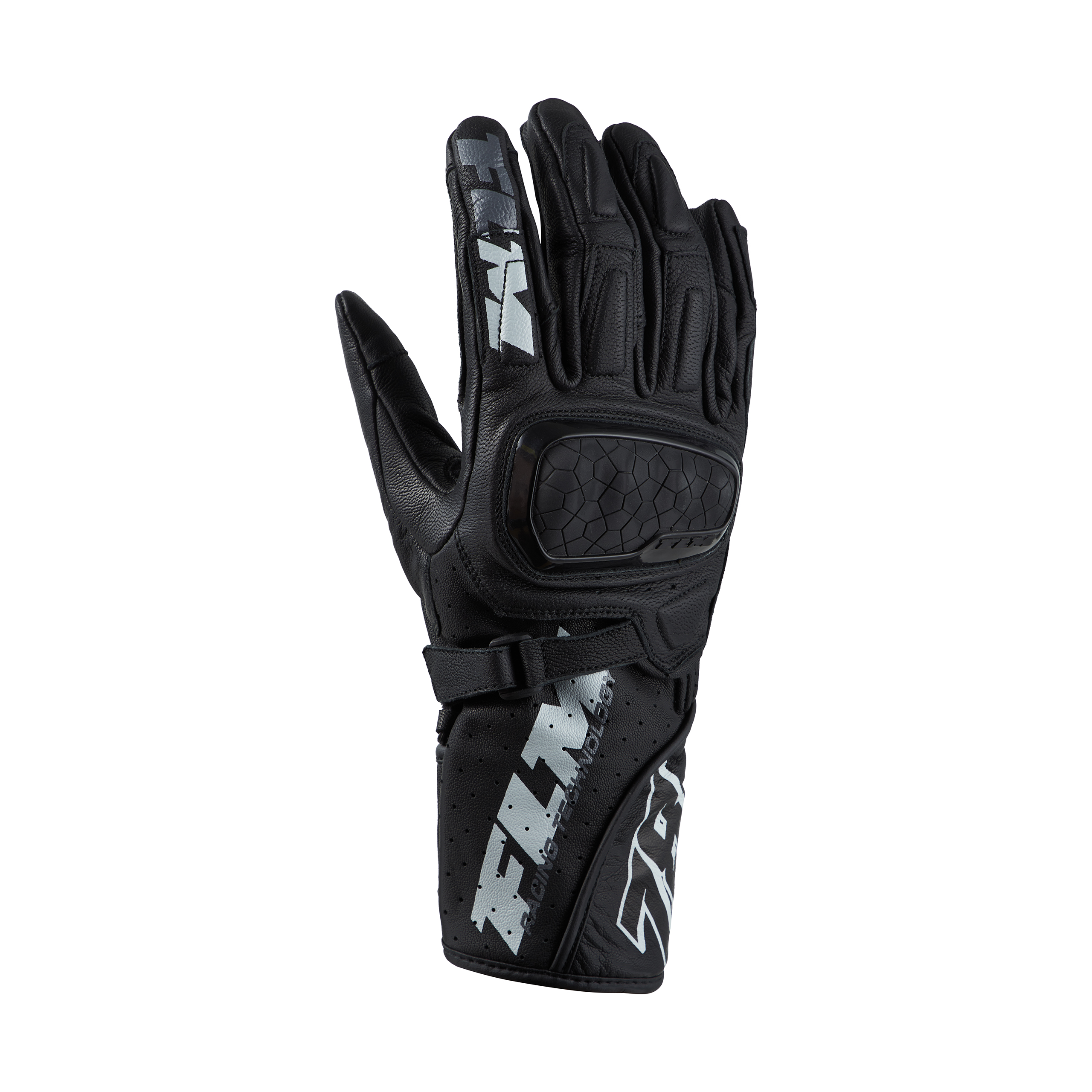 FLM Mandalika Racing Damen Lederhandschuh lang schwarz 6