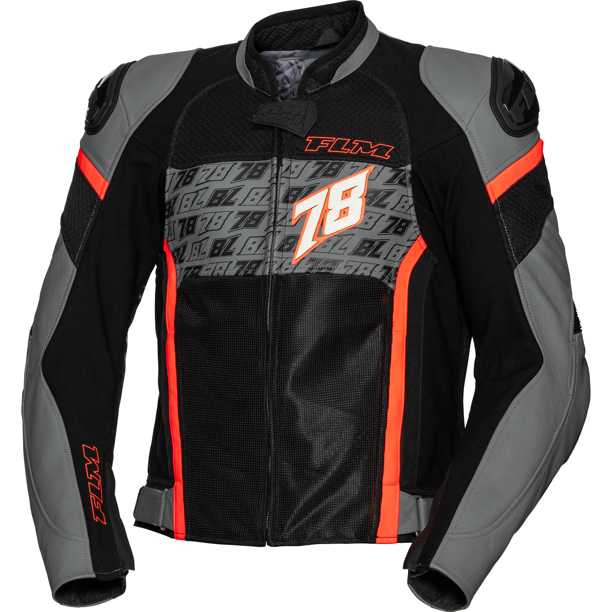 FLM Mugello Air Leder-/Textiljacke schwarz/rot 50 - Motorradbekleidung - Motorradjacken