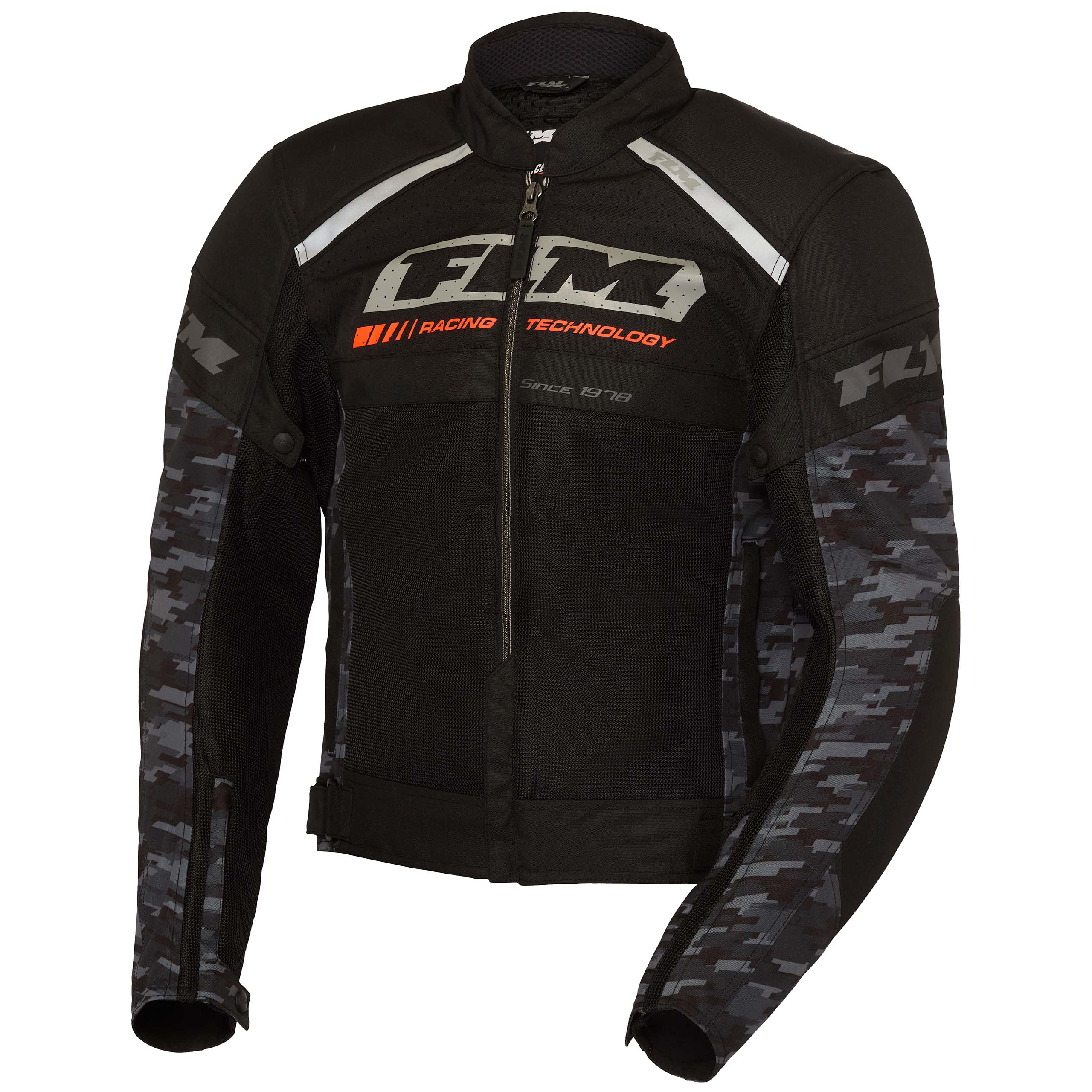 FLM Ram Air Textiljacke schwarz M - Motorradbekleidung - Motorradjacken