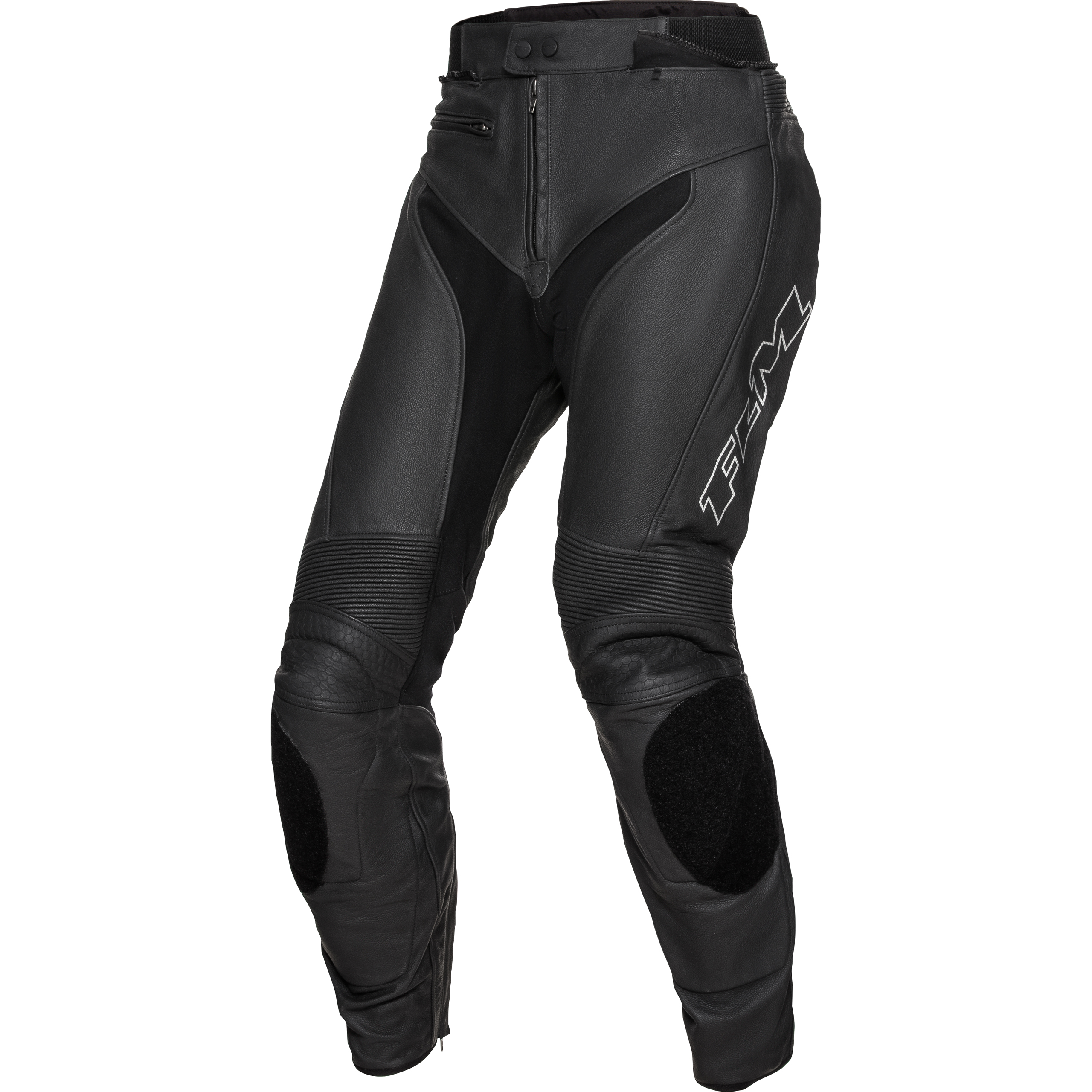 FLM Sports Leder Kombihose 2.2 schwarz/silber 27 (54 kurz) - Motorradbekleidung - Motorradhosen