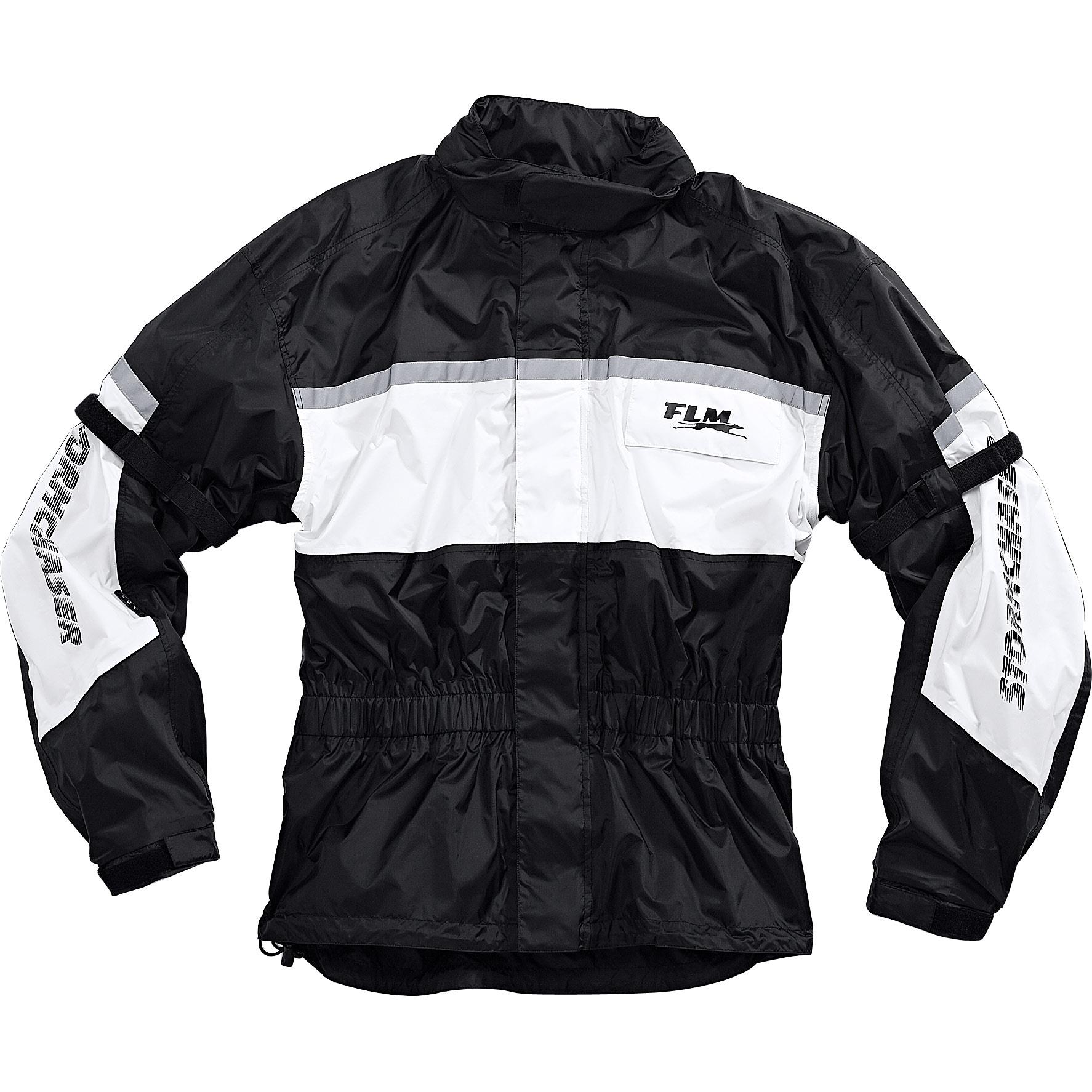 FLM Sports Membran Regenjacke 1.0 weiß M - Motorradbekleidung - Wetterschutzkleidung