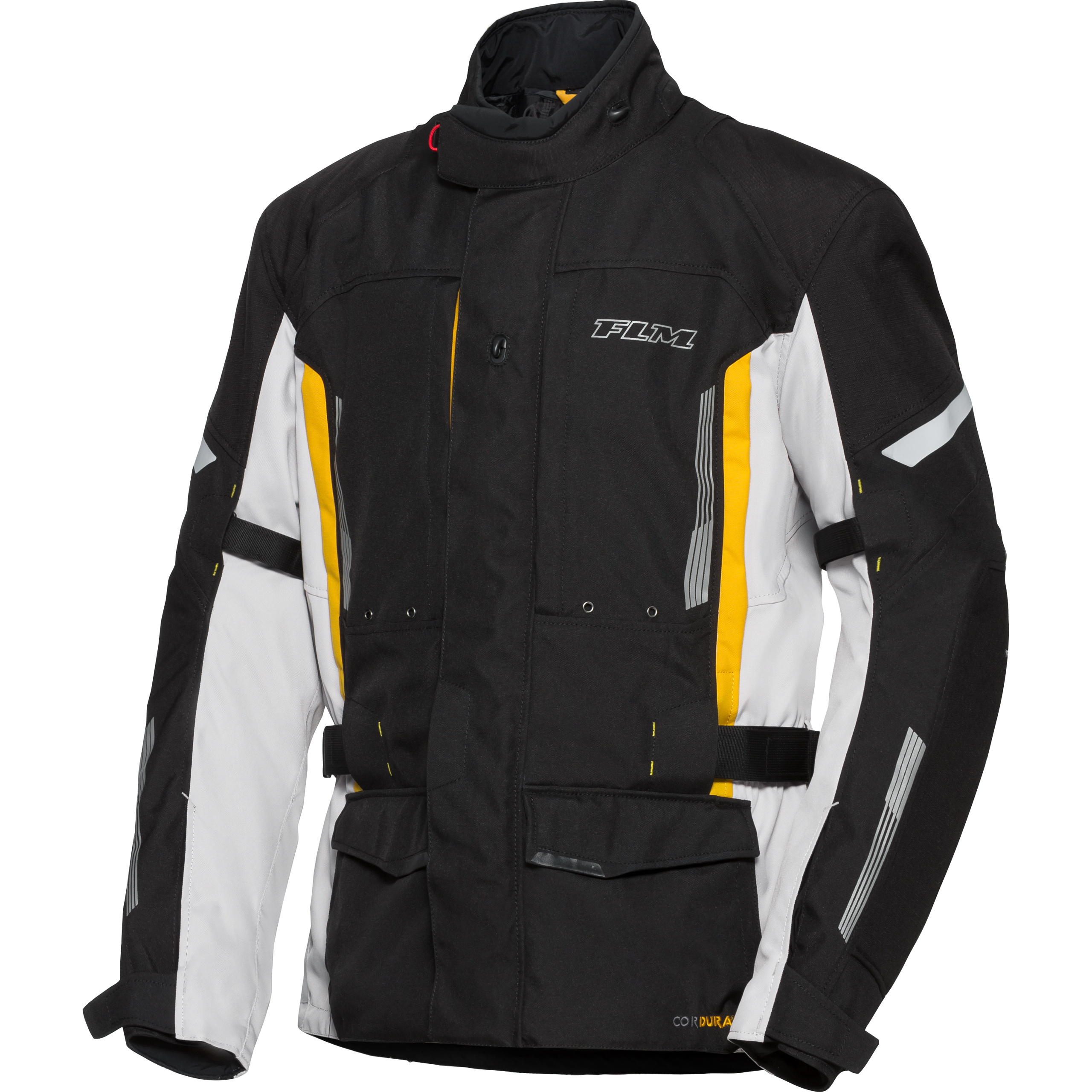 FLM Touren Textiljacke 3.0 schwarz/grau/gelb M - Motorradbekleidung - Motorradjacken