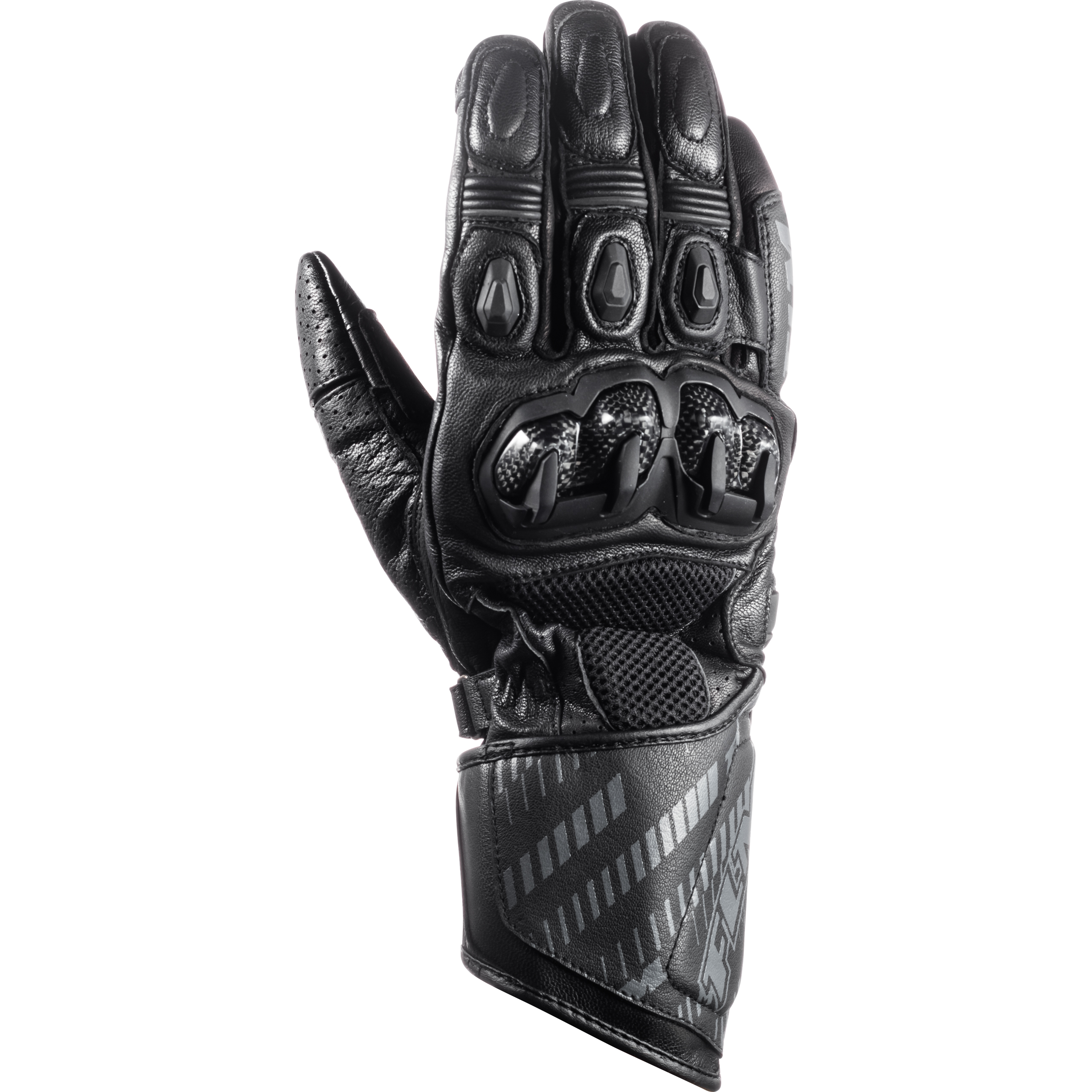 FLM Traction Air Lederhandschuh lang schwarz 11 - Motorradbekleidung - Motorradhandschuhe