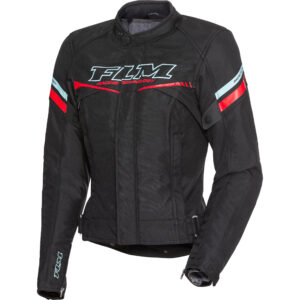 FLM Traction Damen Textiljacke schwarz/aqua L - Motorradbekleidung - Motorradjacken