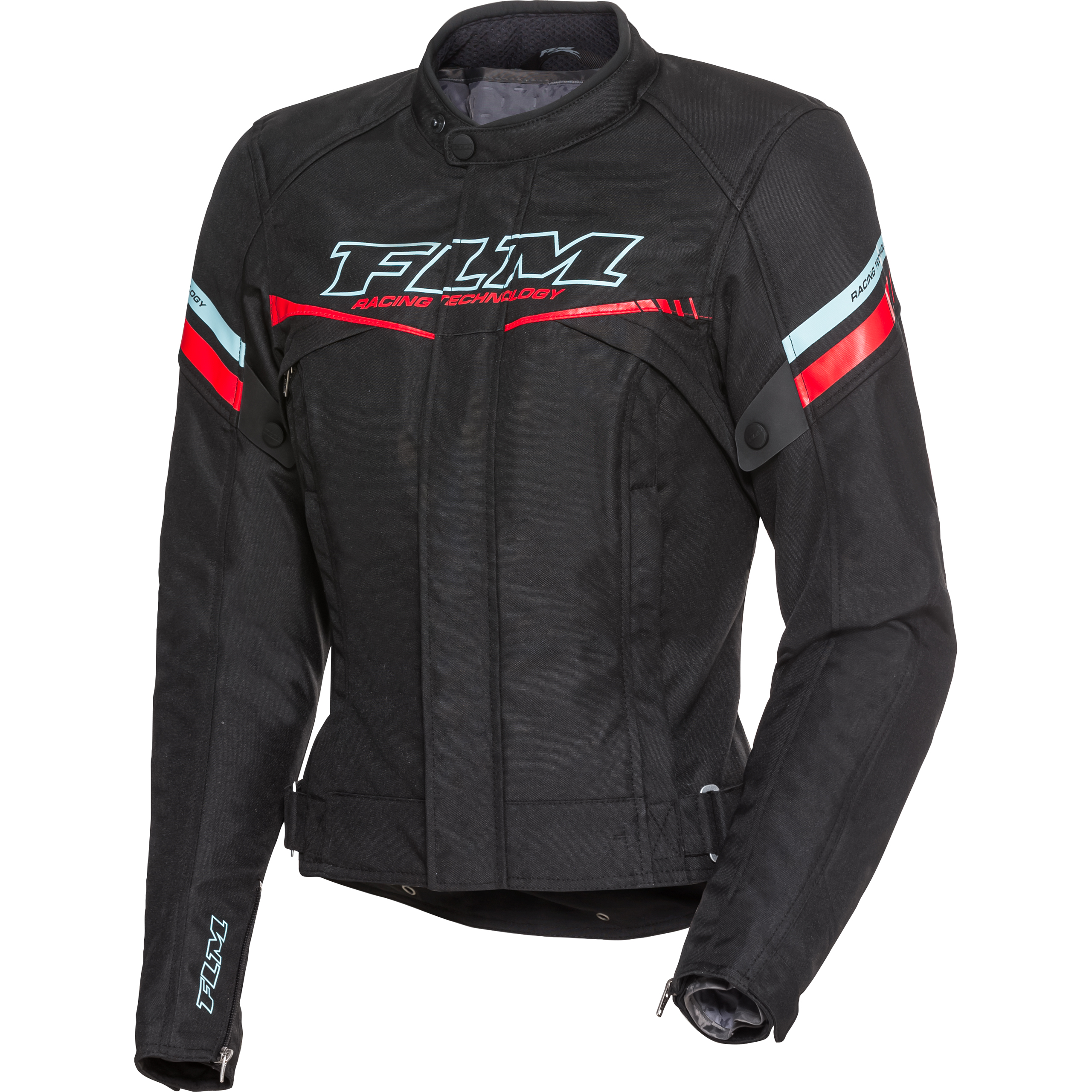 FLM Traction Damen Textiljacke schwarz/aqua M - Motorradbekleidung - Motorradjacken