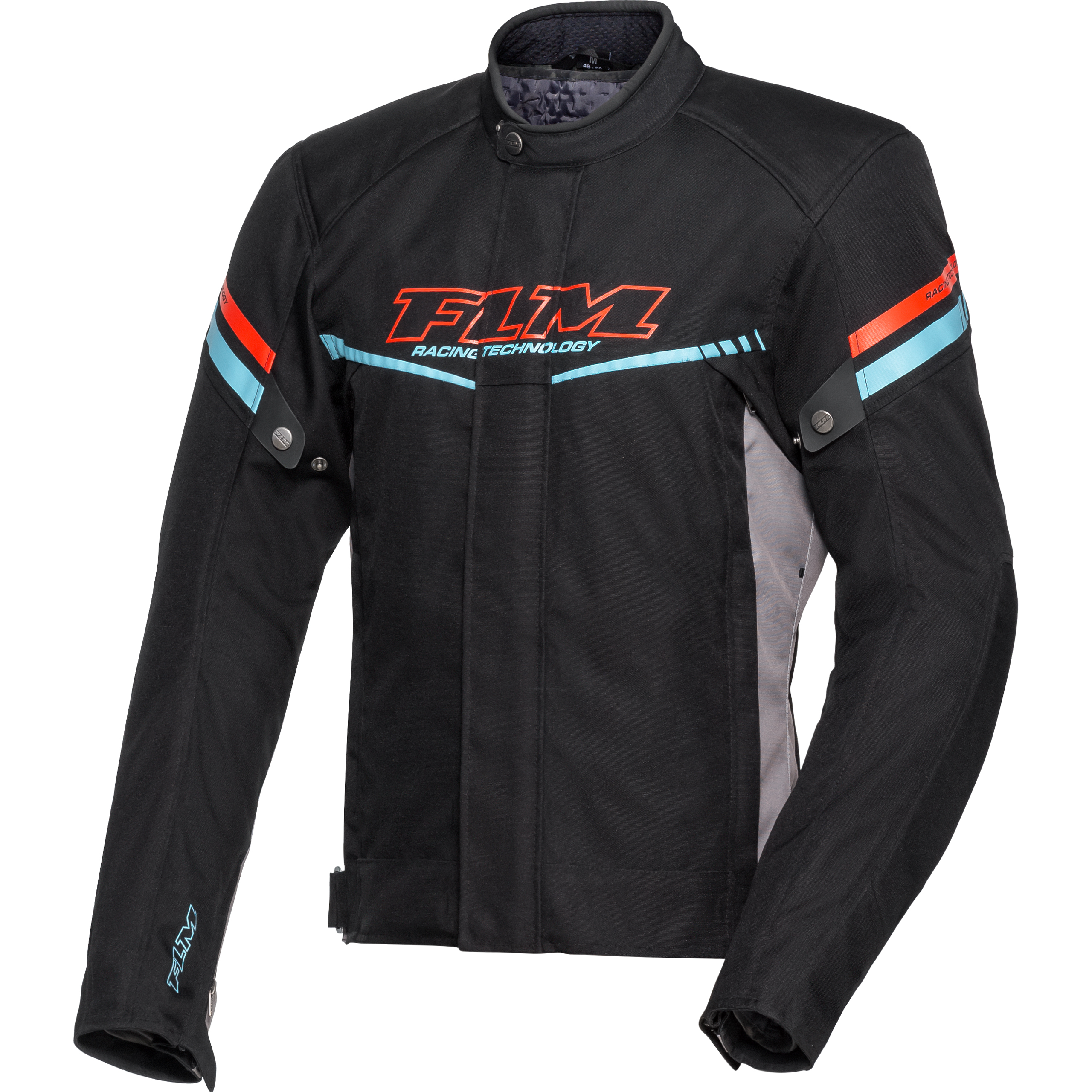 FLM Traction Textiljacke schwarz/rot XXL - Motorradbekleidung - Motorradjacken