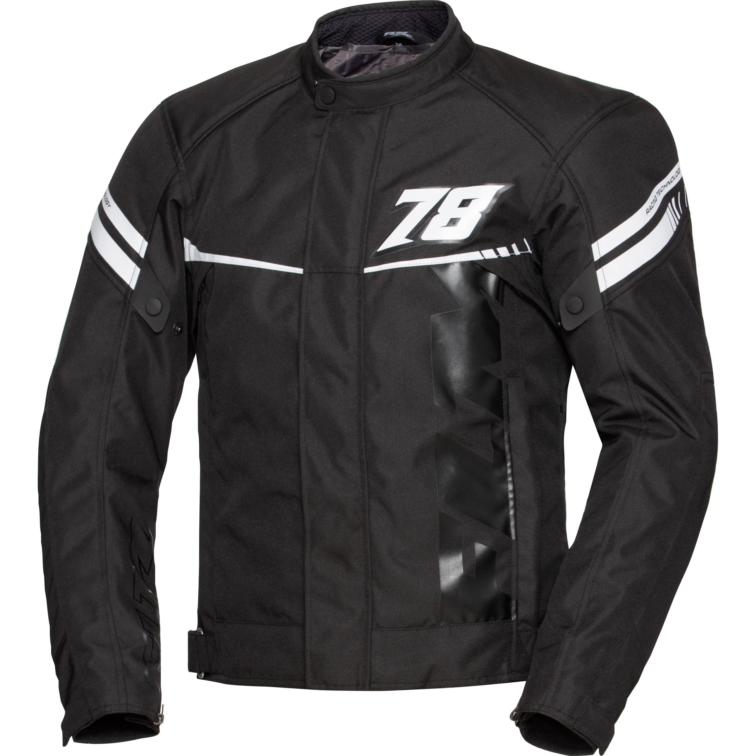 FLM Traction Textiljacke schwarz/weiß 3XL - Motorradbekleidung - Motorradjacken