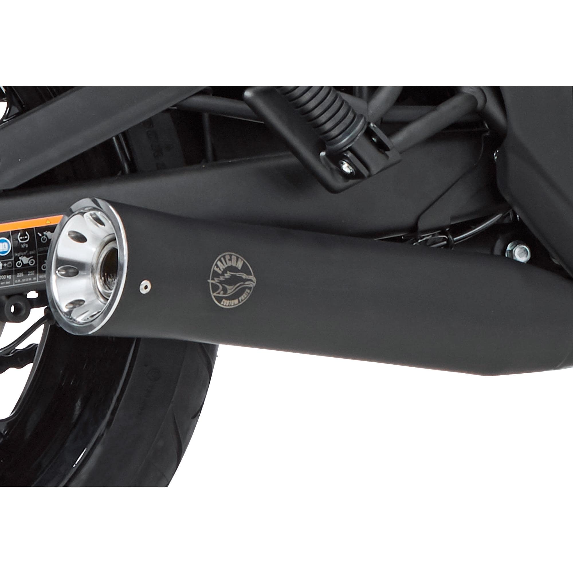 Falcon Double Groove Auspuff 2-1 schwarz für EN 650 Vulcan S 15-16 - Motorradteile & Ersatzteile - Auspuff