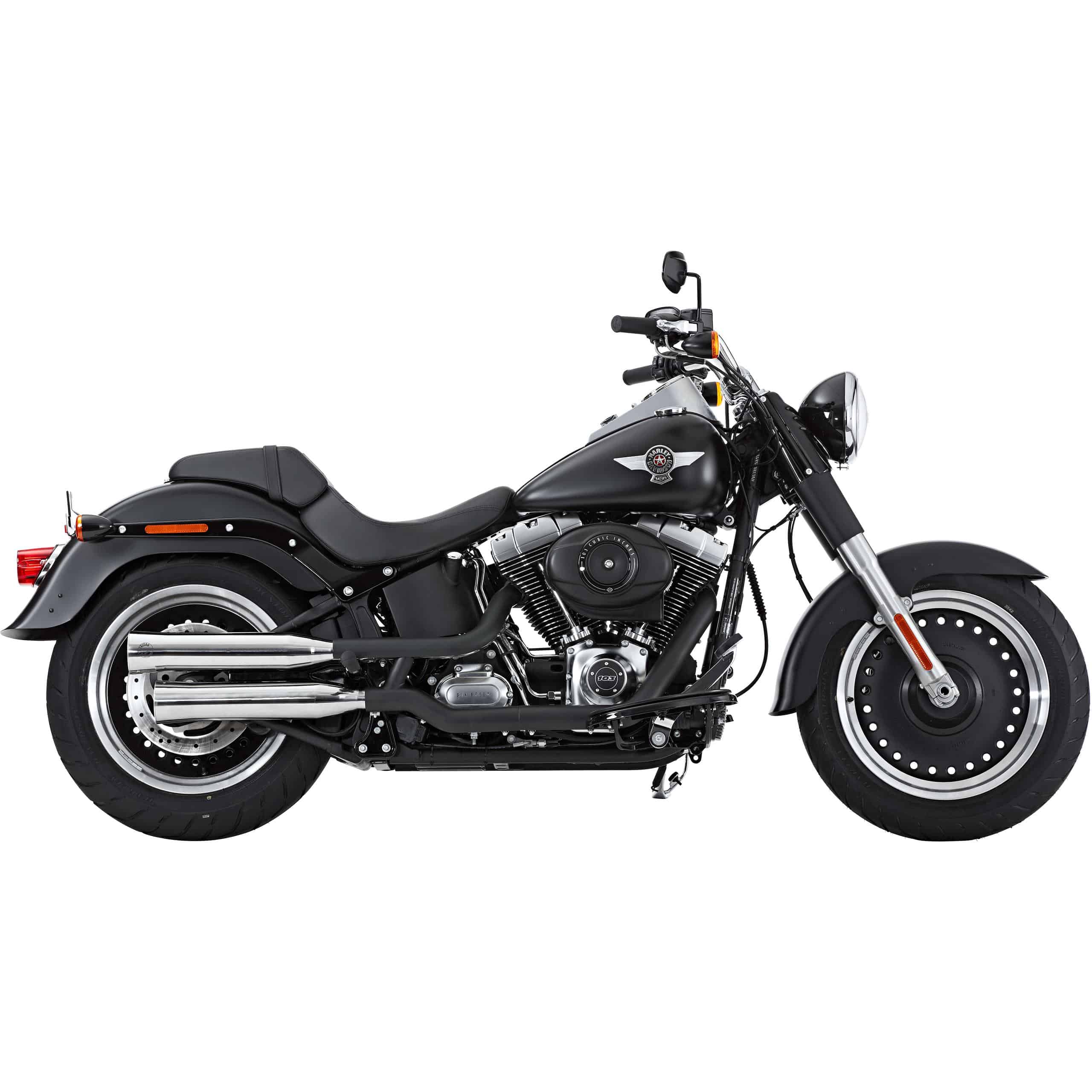 Falcon Double Groove Auspuff ED Harley Fat Boy ab 2007 poliert - Motorradteile & Ersatzteile - Auspuff