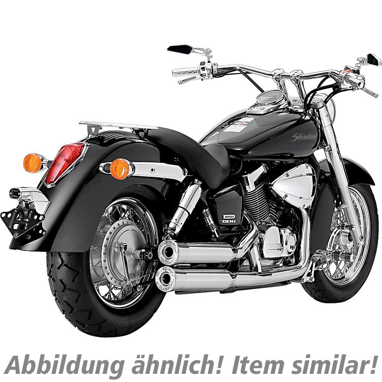 Falcon Double Groove Auspuff ED an Harley Softail ME107 schwarz - Motorradteile & Ersatzteile - Auspuff