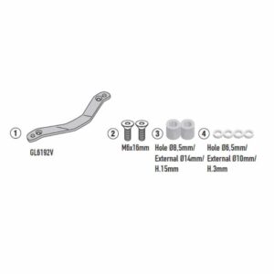 Givi Anbaukit 5148KIT für Topcaseträger SRA5143 an OEM Träger - Motorradzubehör - Motorradgepäck