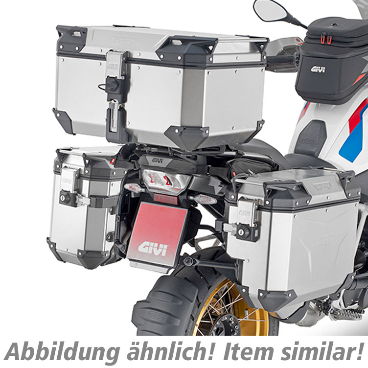 Givi Monokey® Cam-Side Alukoffer Outback Evo silber links 48 Lite - Motorradzubehör - Motorradgepäck