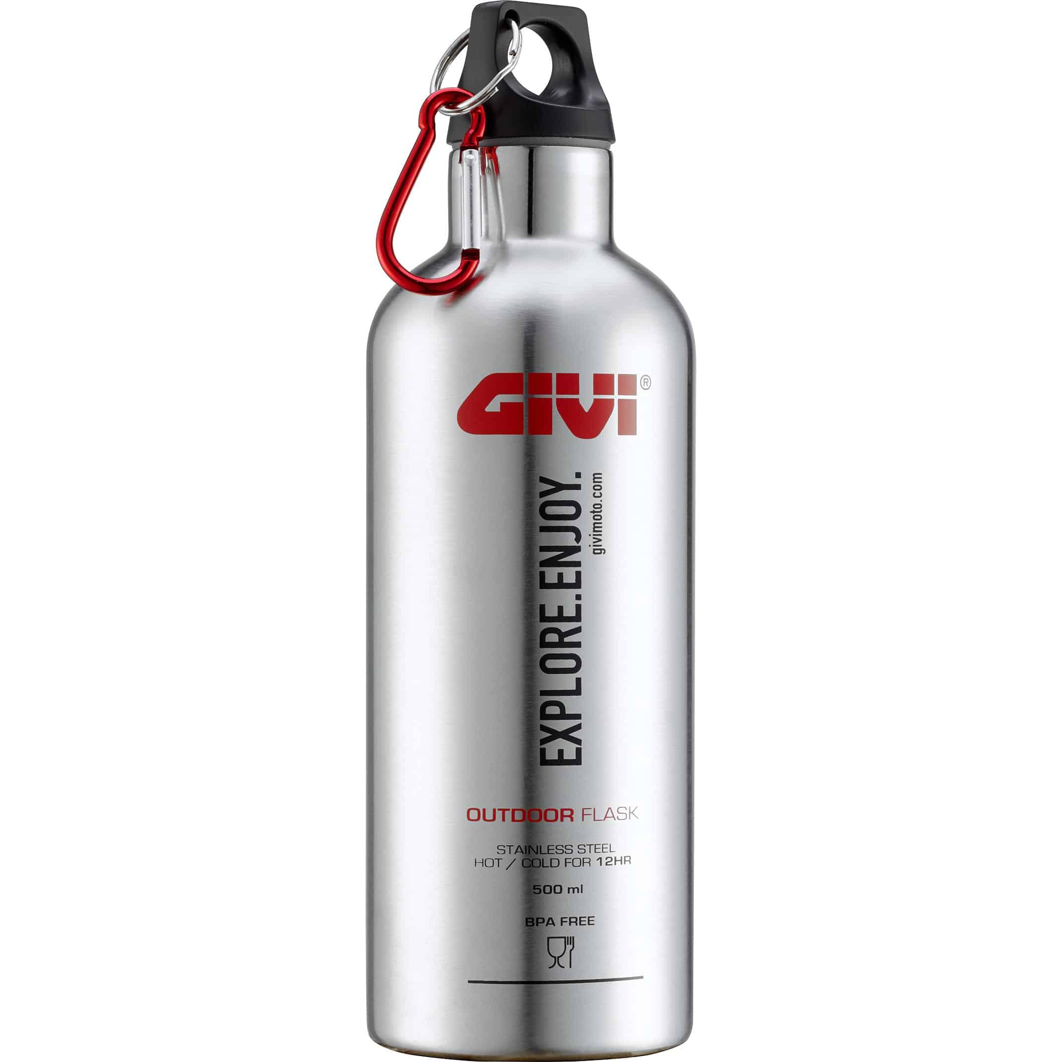 Givi Thermo Trinkflasche Edelstahl 500ml BPA frei STF500S - Motorradzubehör - Reisen & Outdoor