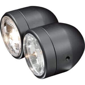 HIGHSIDER smart Doppelscheinwerfer 90 mm Abblend-/Fernlicht H7/H4 schwarz - Motorradteile & Ersatzteile - Beleuchtung