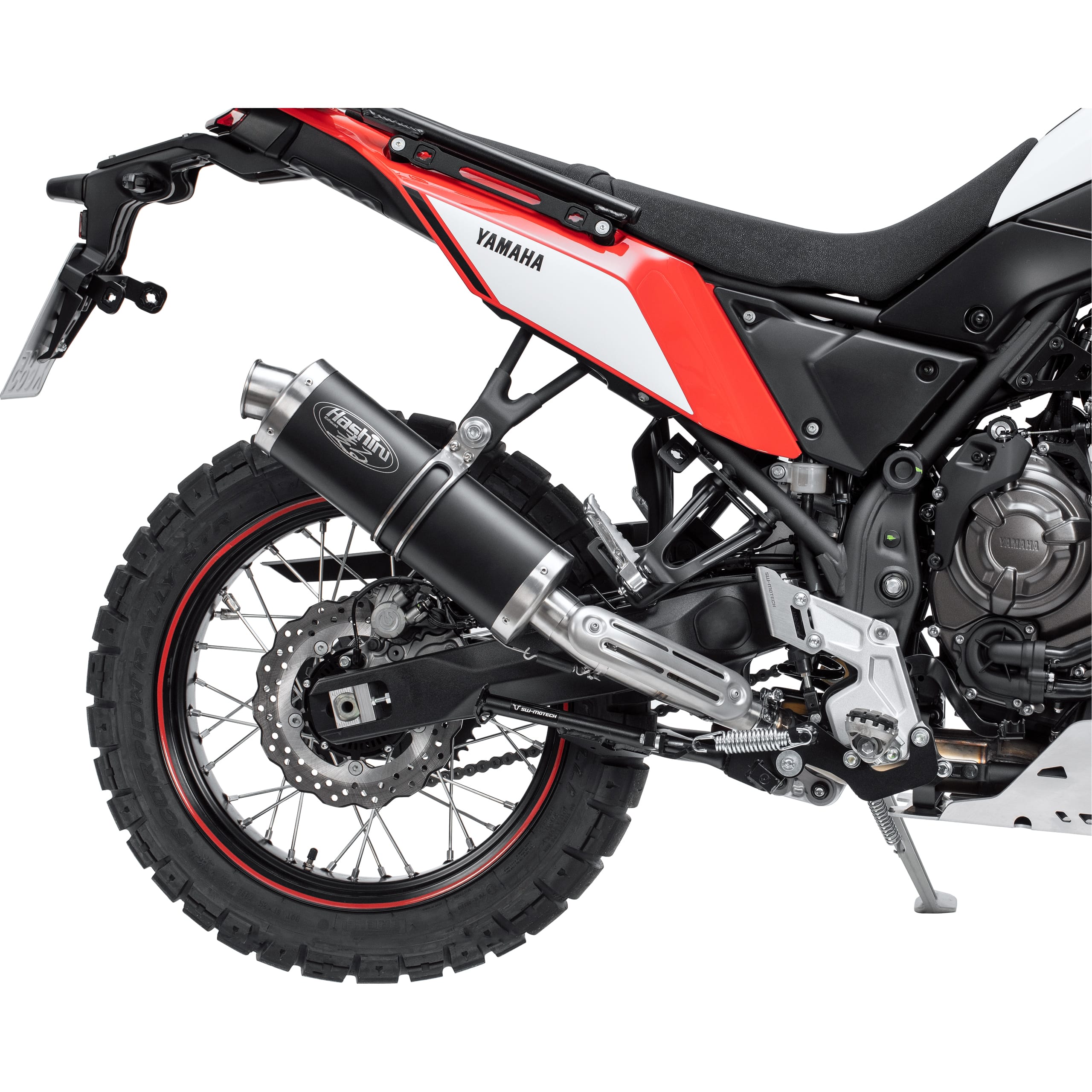 Hashiru Auspuff ST05 oval small schwarz für Yamaha XT 700 Z Tenere - Motorradteile & Ersatzteile - Auspuff