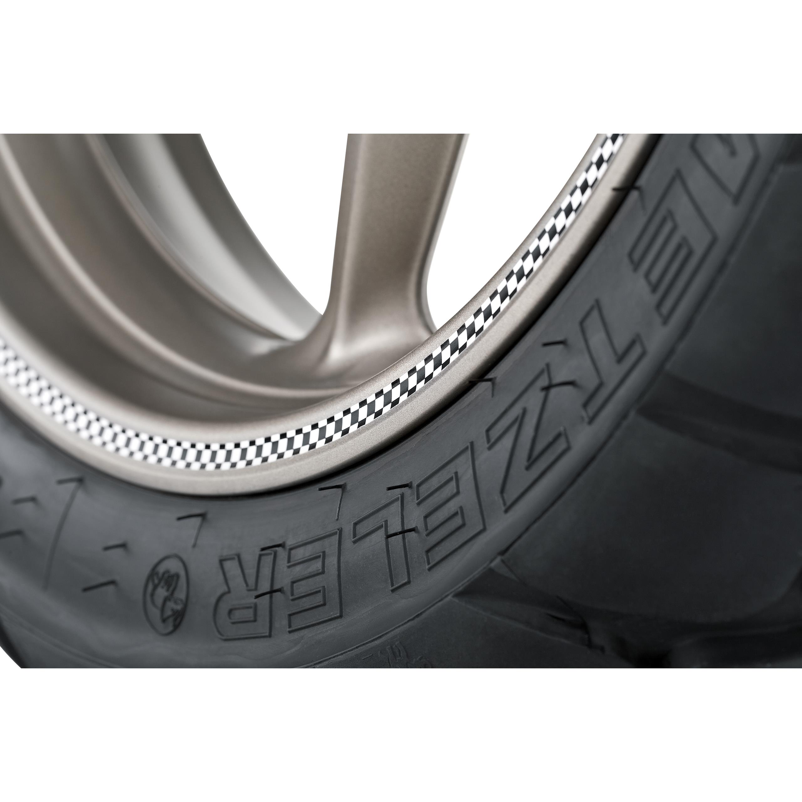Hashiru Felgenzierstreifen Checker Flag - Motorradteile & Ersatzteile - Reifen & Felgen