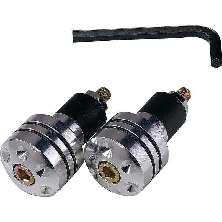 Hashiru Lenkerendenpaar ST03 mit O-Ringen für 18mm silber - Motorradteile & Ersatzteile - Lenker