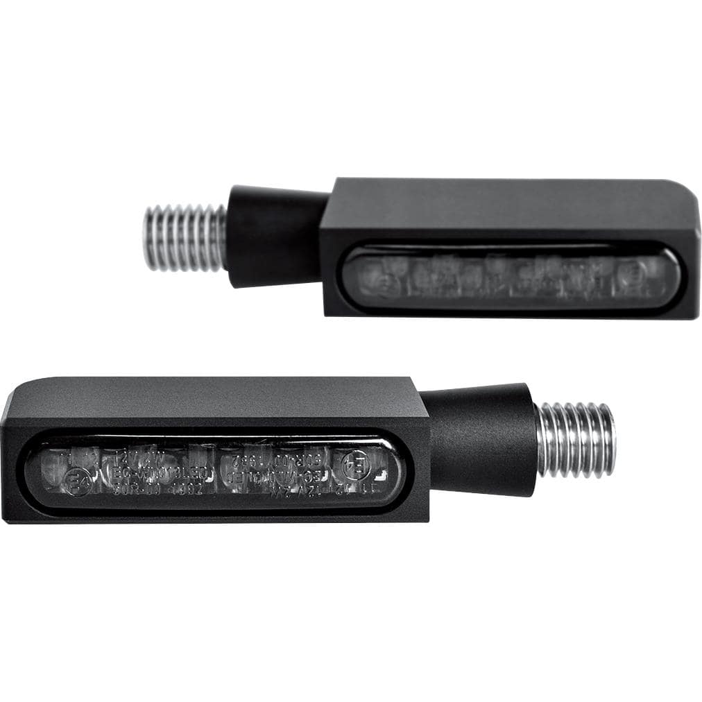 HeinzBikes LED Alu Blinker Block Line M8 schwarz - Motorradteile & Ersatzteile - Beleuchtung